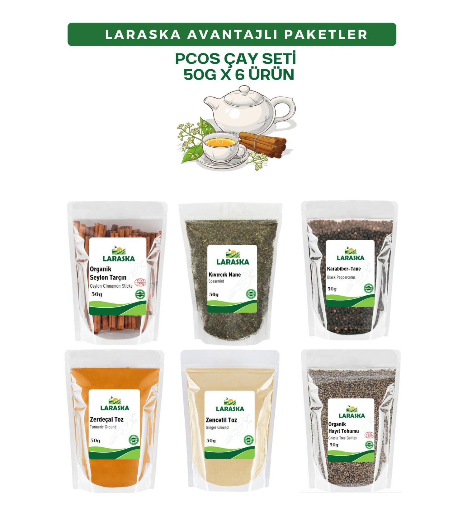 Laraska Organic Curly Mint - Pcos (PCOS) Tea Set - Laraska Pcos Tea Set - Buy Online on GoSupps.com