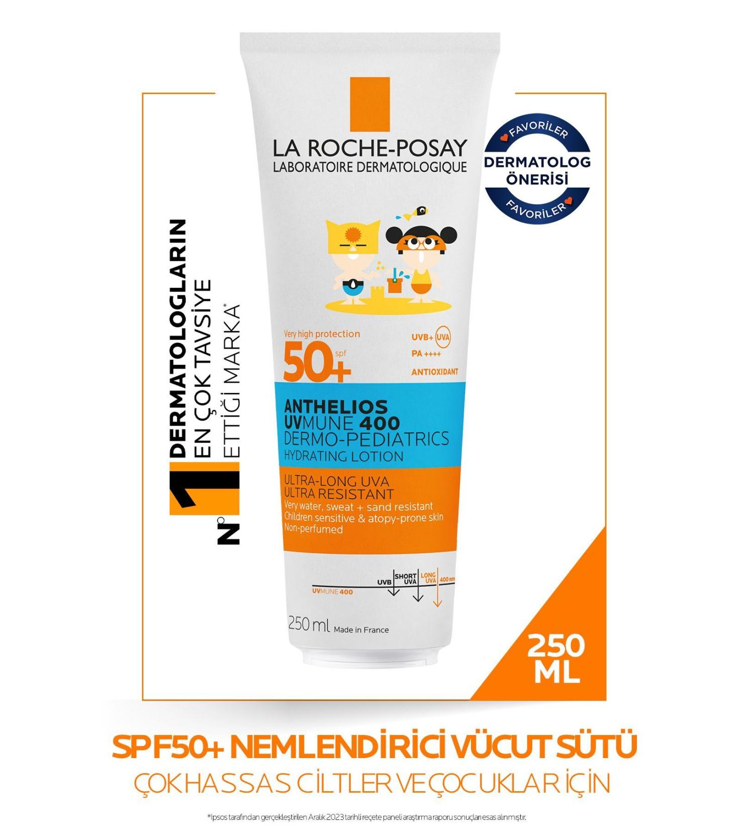 La Roche Posay ANTHELIOS DERMO PEDIATRICS UVMUNE400 SKIN LIGHTENING BODY MILK SPF50 250ML PSSN2976