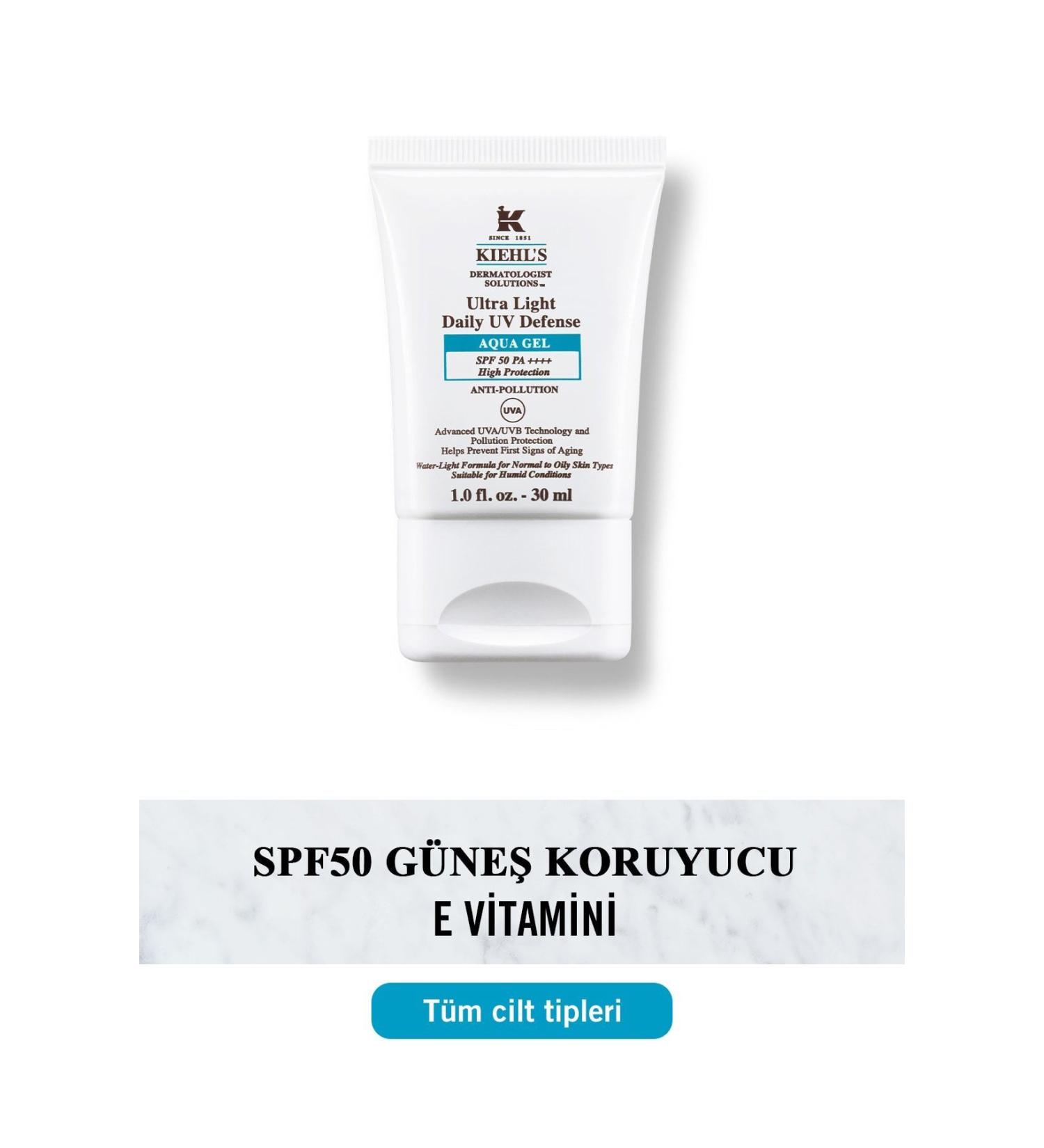 Kiehl's ULTRA LIGHT DAILY UV PROTECTIVE AQUA GEL SUN CREAM - SPF50 30 ML PSSN2851