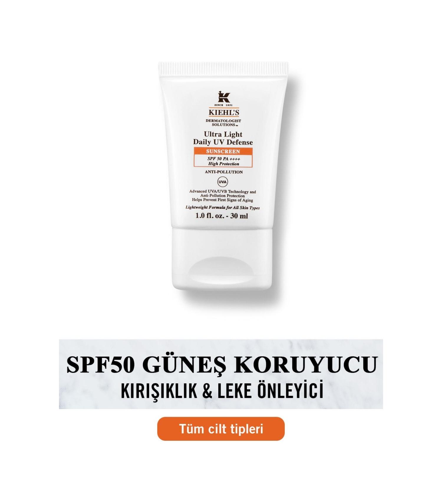 Kiehl's ULTRA LIGHT DAILY UV PROTECTIVE SUN CREAM - SPF50 30 ML PSSN2852 - Buy Online on GoSupps.com