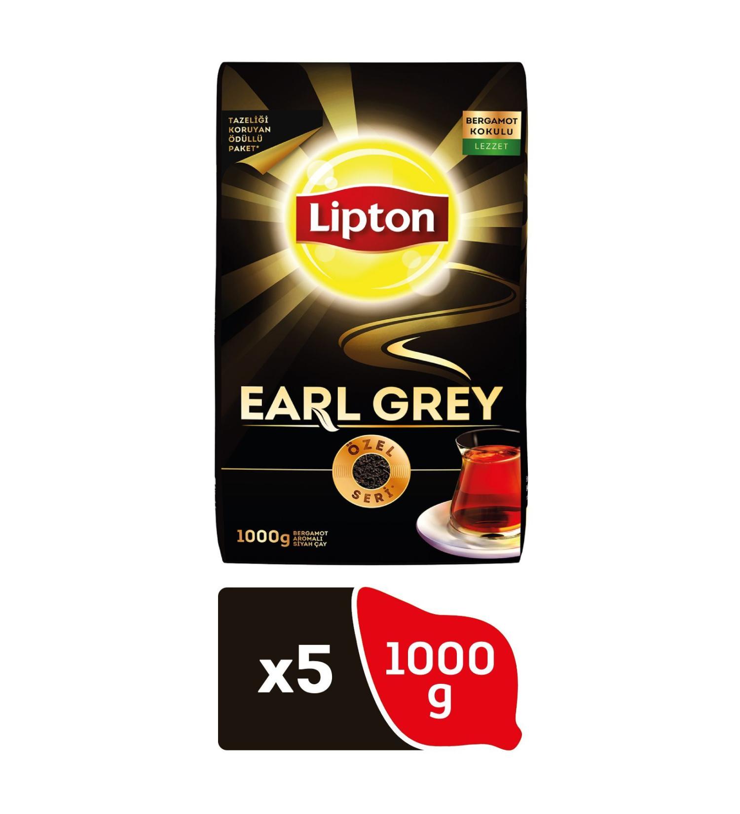 Lipton Earl Grey Loose Tea 1000 gr Set of Five - Buy Online on GoSupps.com