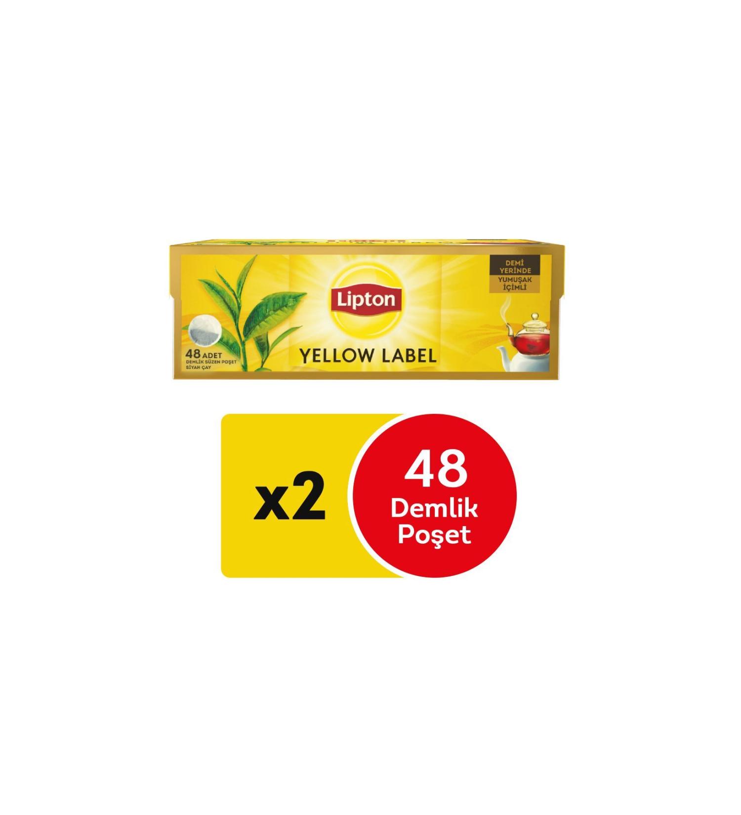 Lipton Yellow Label 48 Teapot Tea Bag 2 Pack