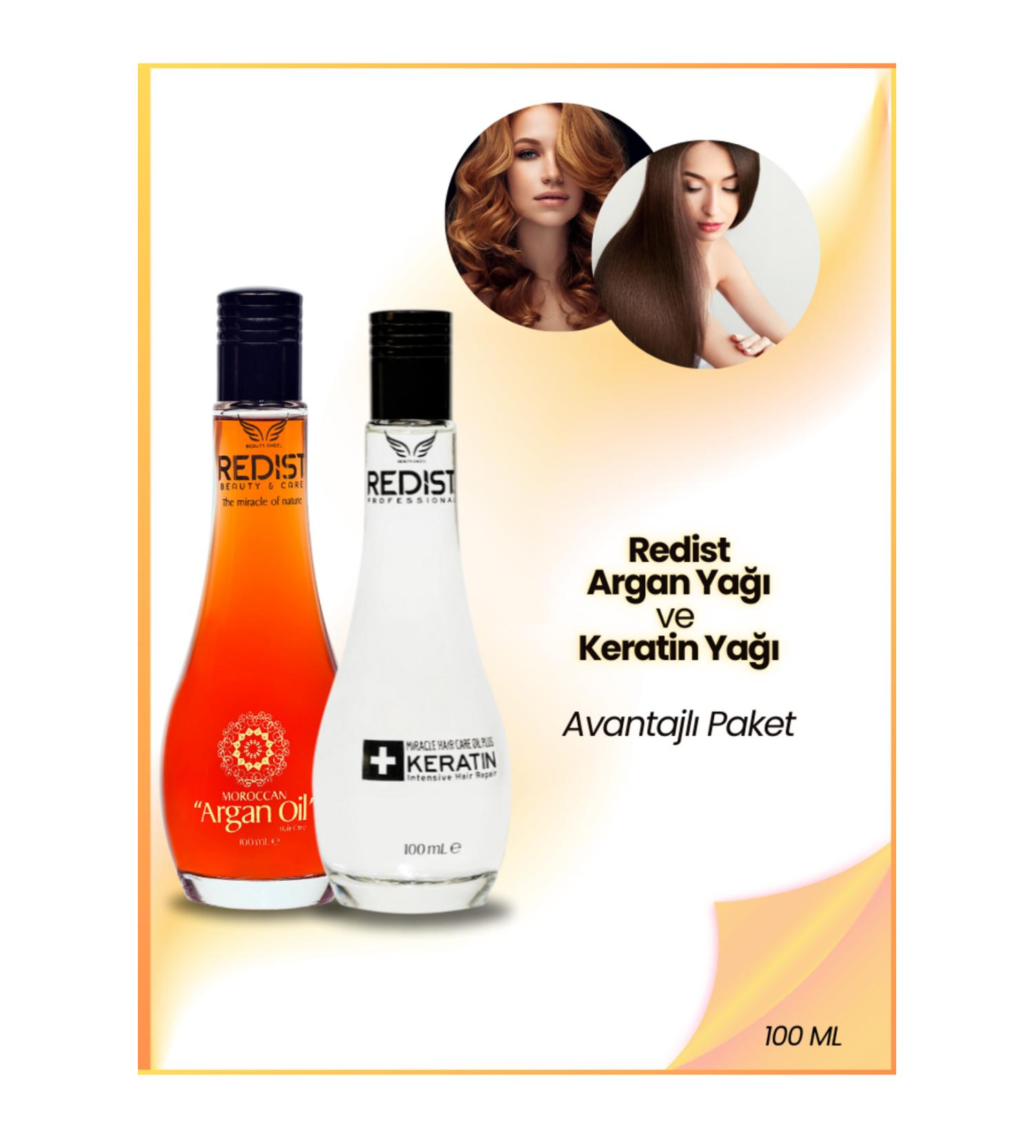 Redist Argan Oil 100ml + Keratin Hair Care Oil 100ml - Buy Online on GoSupps.com
