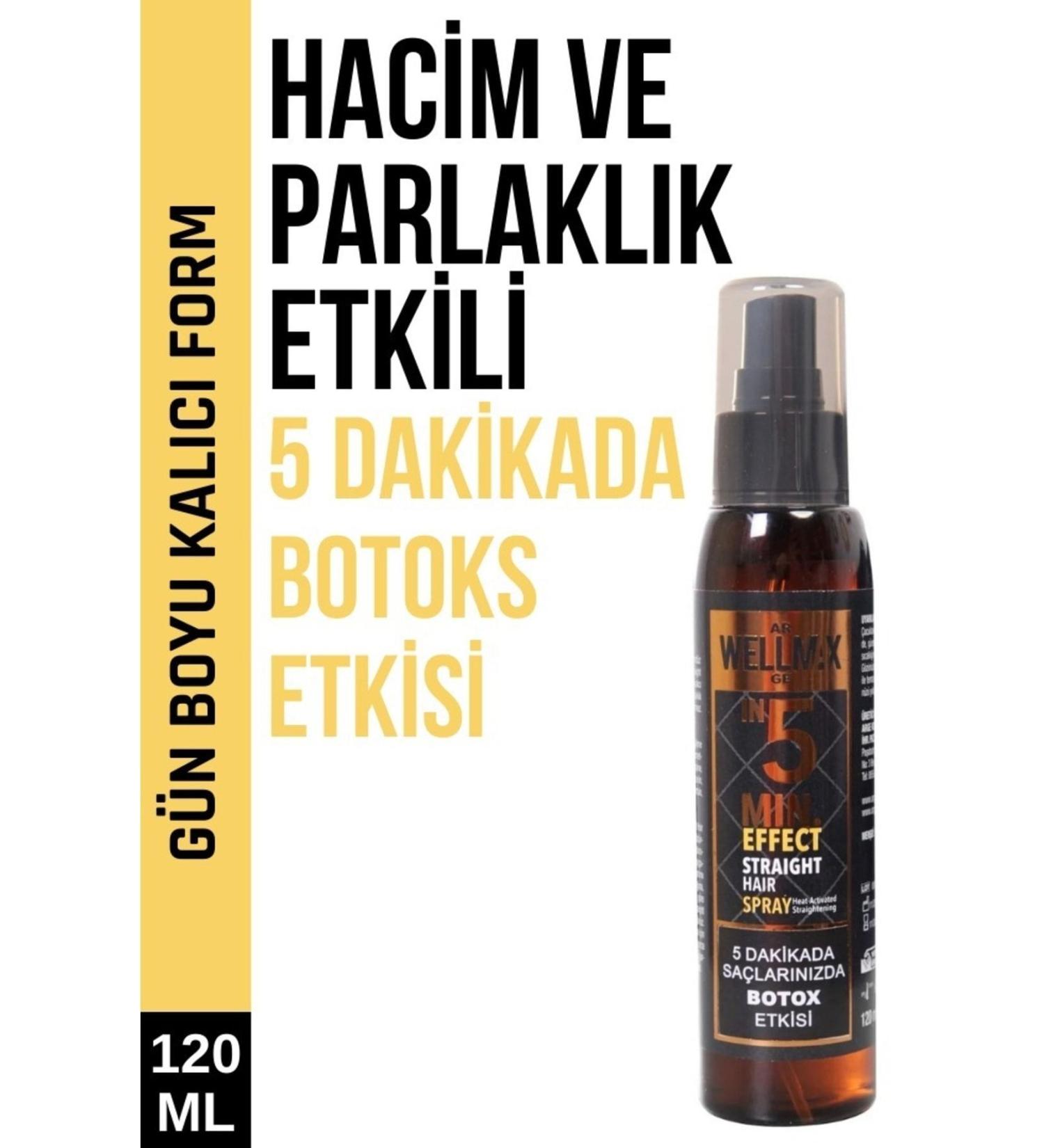 Wellmax Volume and Shine Effective Botox Effect on Your Hair in 5 Minutes Lasting Form All Day Long 120 Ml