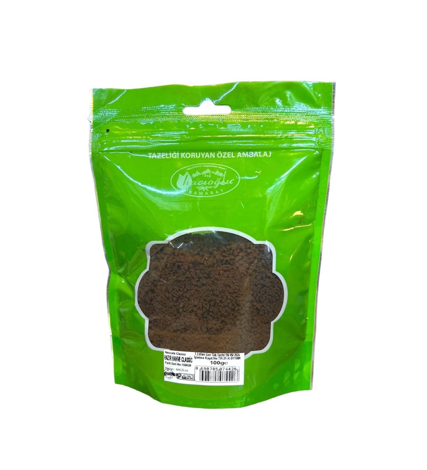 Hac o lu spice Hatay Local Instant Classic Granulated Coffee Nescafe Classic 100 gr