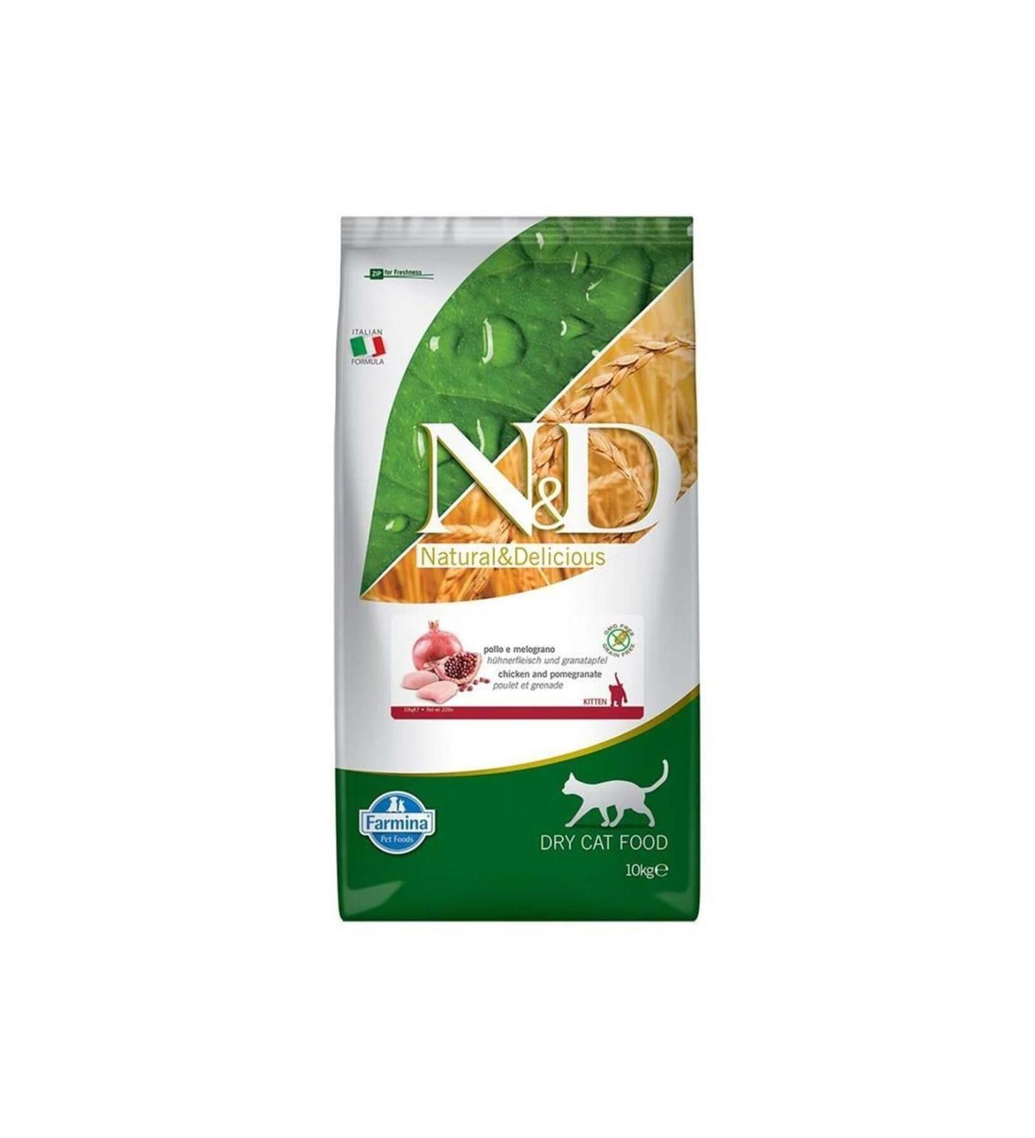 N & D Nd Grain Free Kitten Chicken Pomegranate Kitten Cat Food 10 Kg