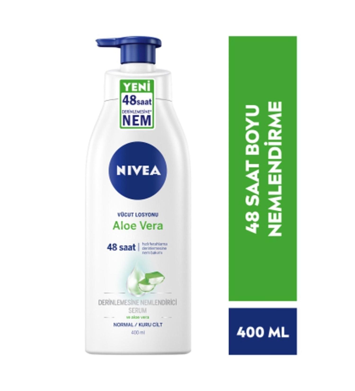 NIVEA Aloe Vera Body Lotion Deep Moisturizing Cream for Normal to Dry Skin 400 ml - Buy Online on GoSupps.com