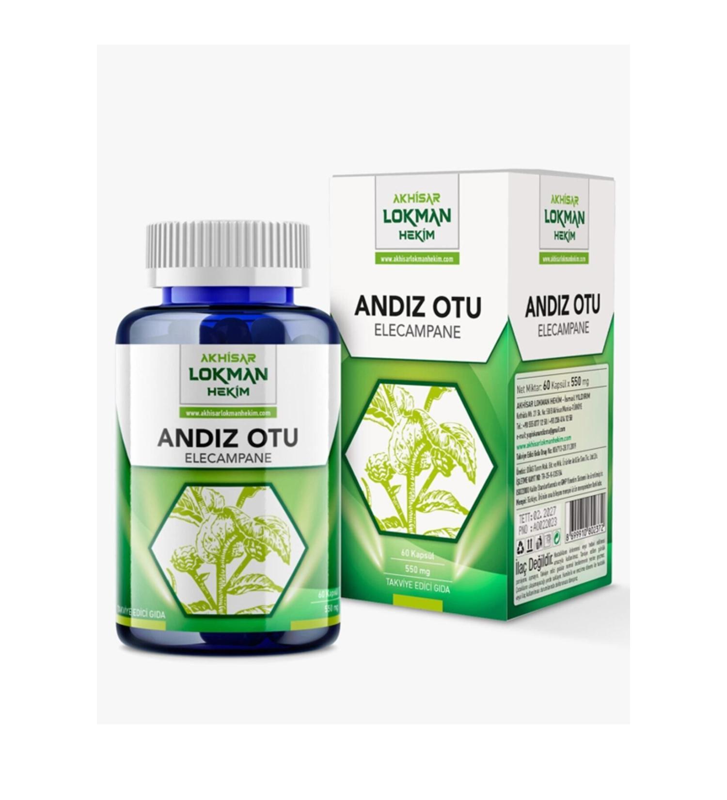 Akhisar Lokman Hekim Andiz Herb Capsule Akhisar Sticky Natural Andiz Herb Pill Ministry Approved Licensed - Buy Online on GoSupps.com
