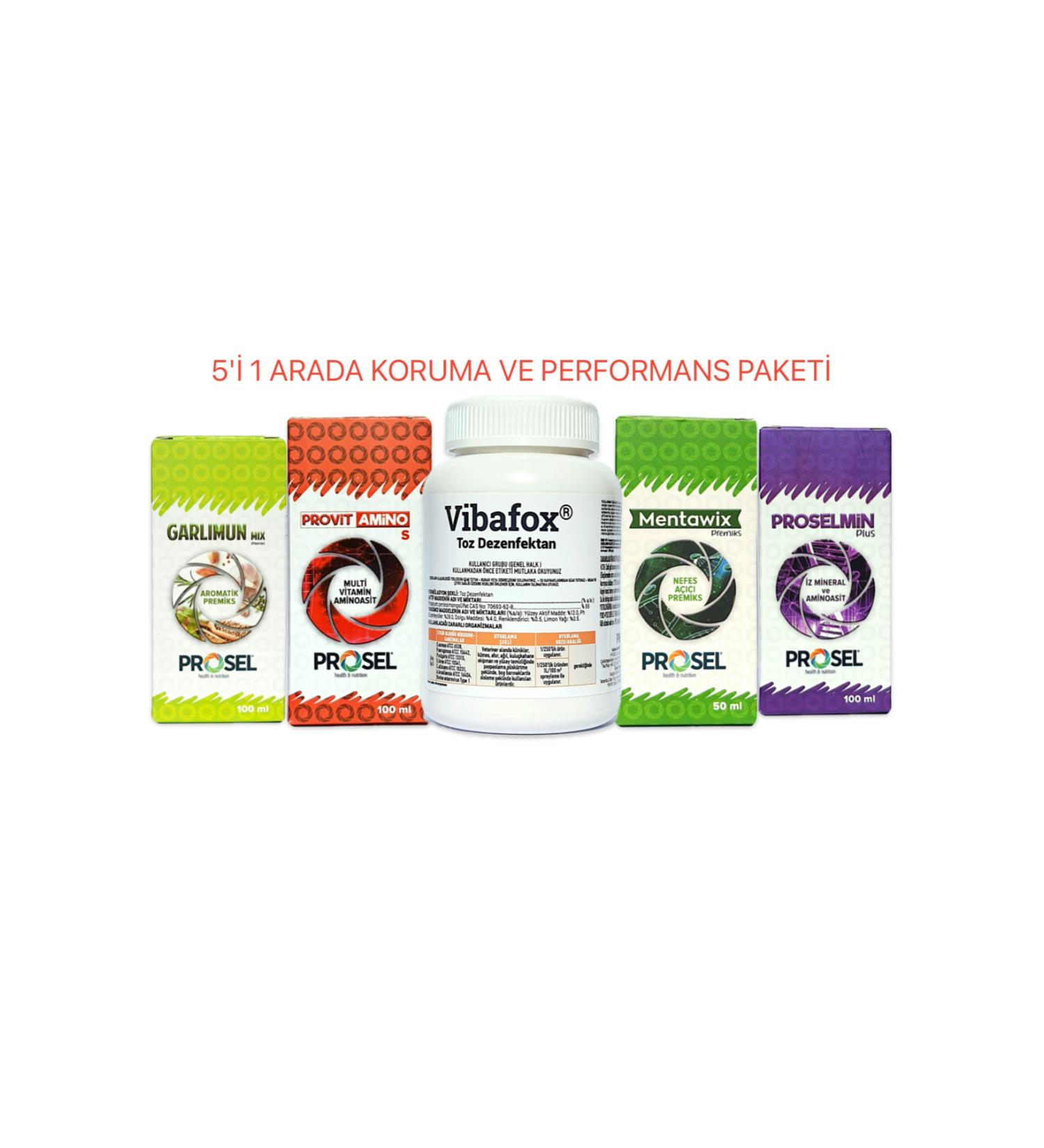 Prosel Garlimun & Provit-Amino-S & Vibafox & Mentawix & Proselmin Plus QR Package for All Poultry