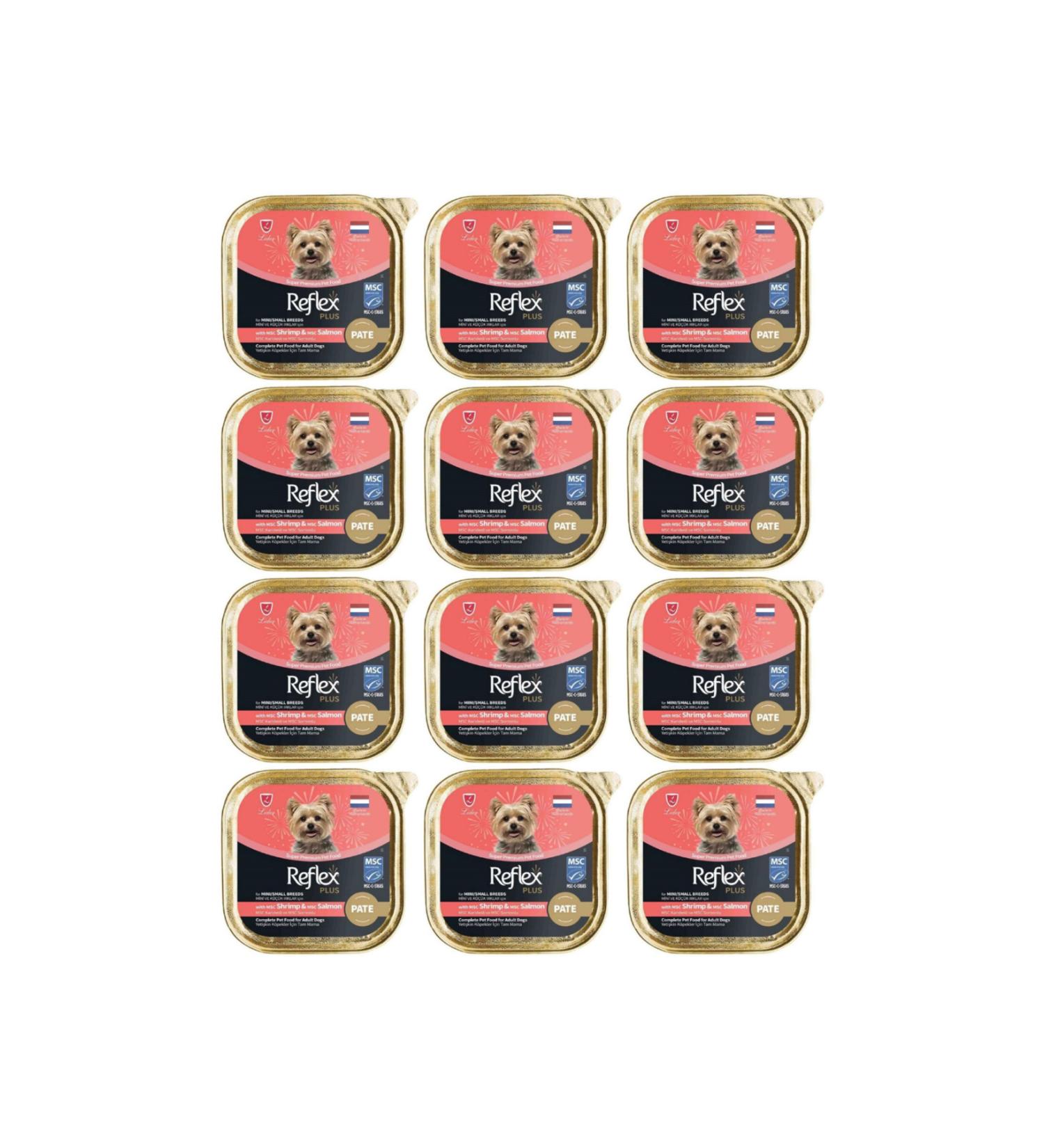 Reflex Pate Shrimp and Salmon Small Breed Dog Wet Food 85gr - 12 Pieces