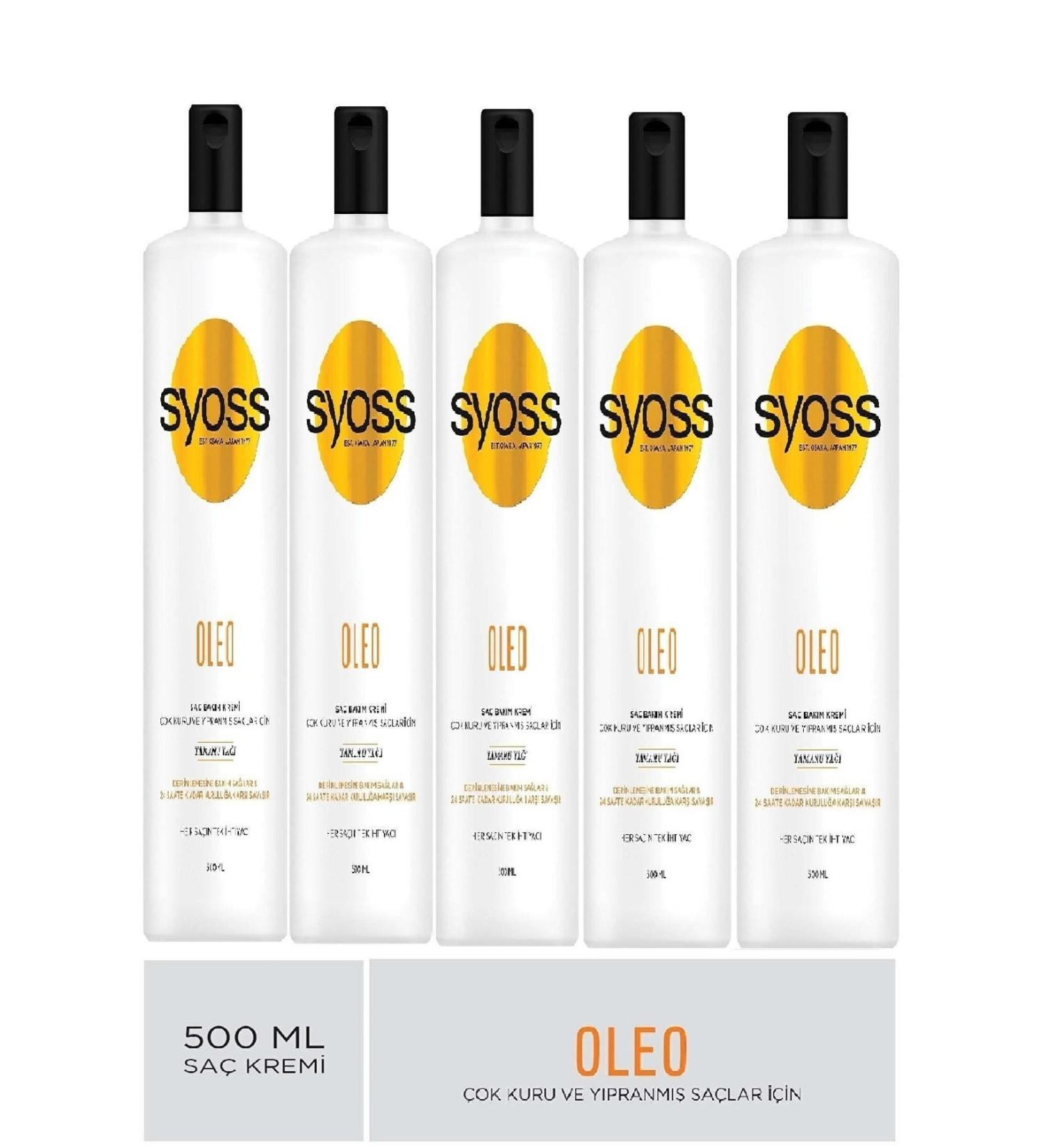 Syoss Oleo Hair Care Conditioner for Very Dry & Damaged Hair 500 Ml X 5 Pieces