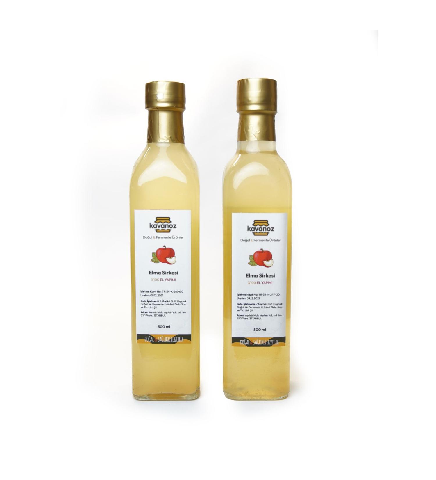 Soft Organic Apple Cider Vinegar 2x500 Handmade - Additive-Free Jar Food - Buy Online on GoSupps.com