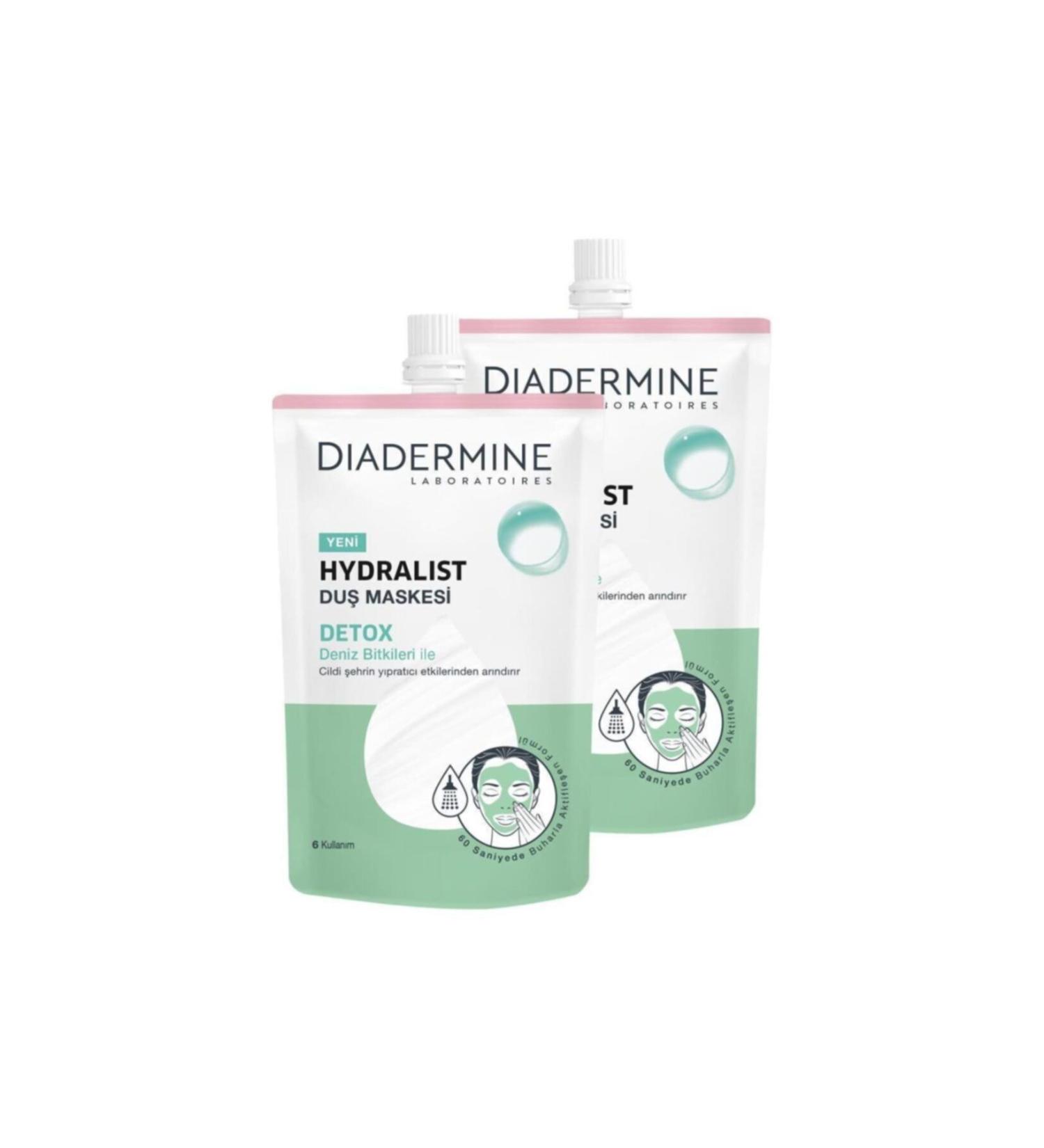 Diadermine Hydralist Shower Mask Detox X 2 Pieces