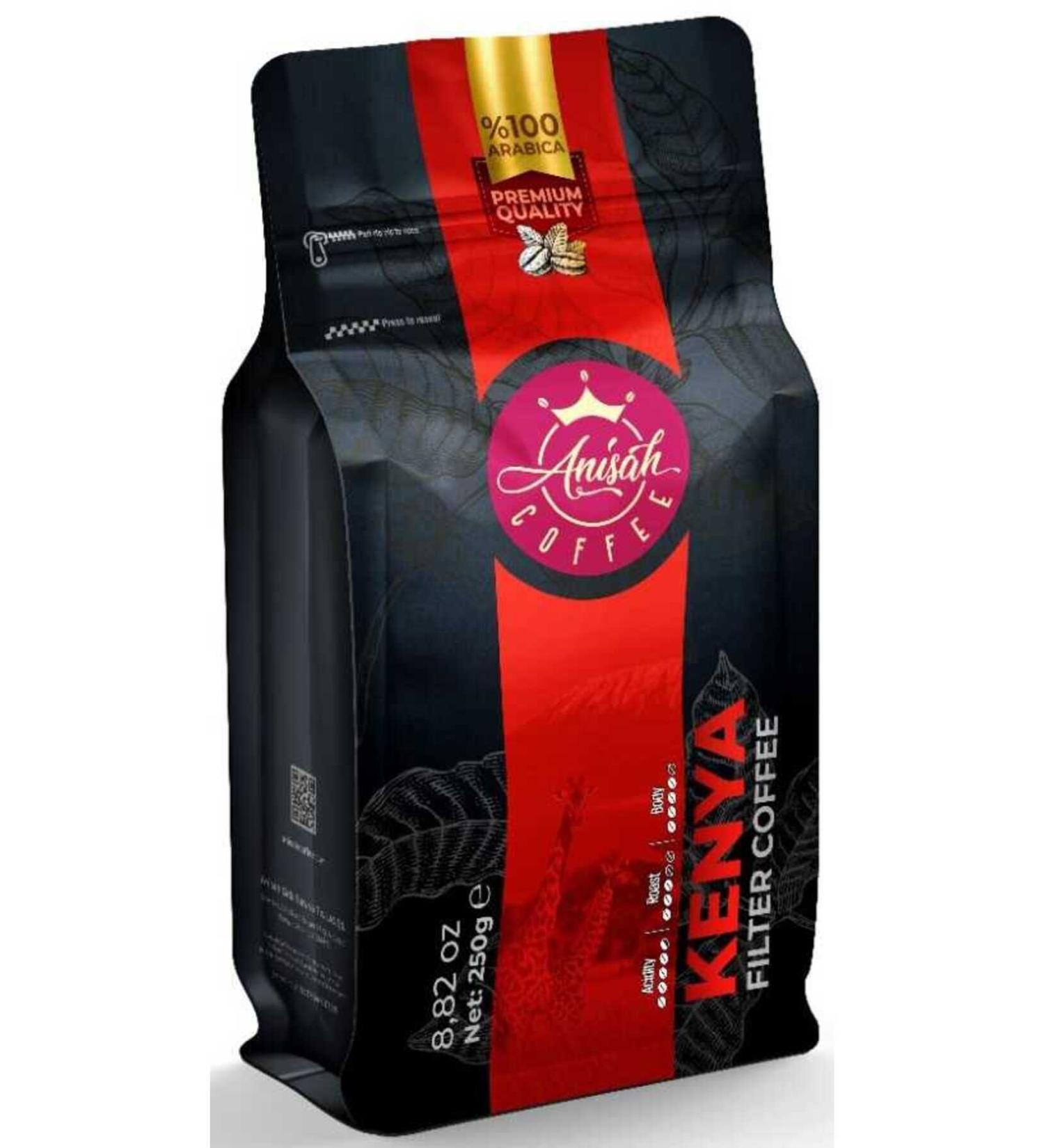Anisah Coffee Kenya 0 Arabica Premium Ground Filter Coffee 250g | Medium Roast (MEDIUM ROAST)