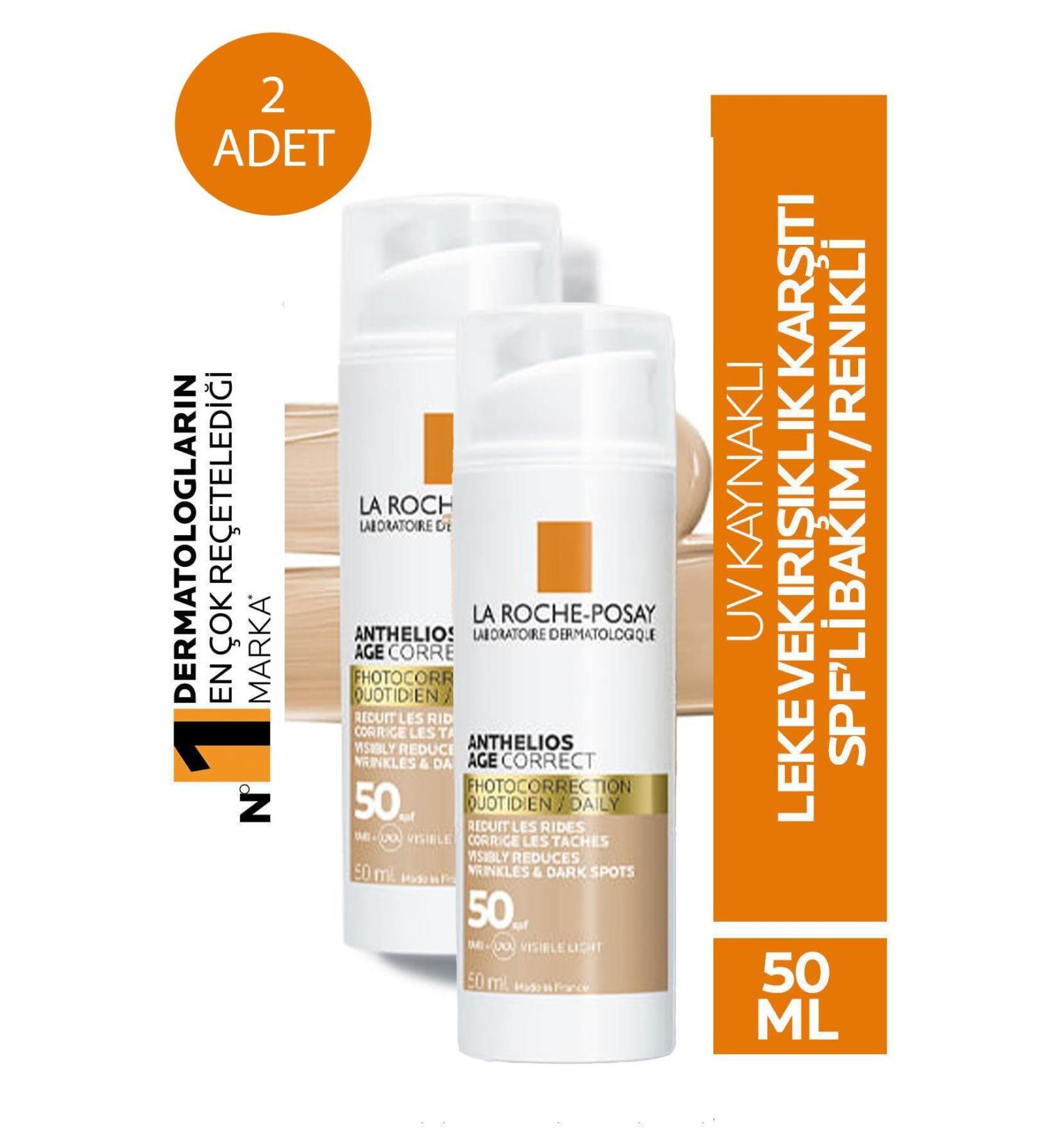 La Roche Posay Anthelios Age Correct Daily Tinted Cream SPF50+ 50 ml - Buy Online on GoSupps.com