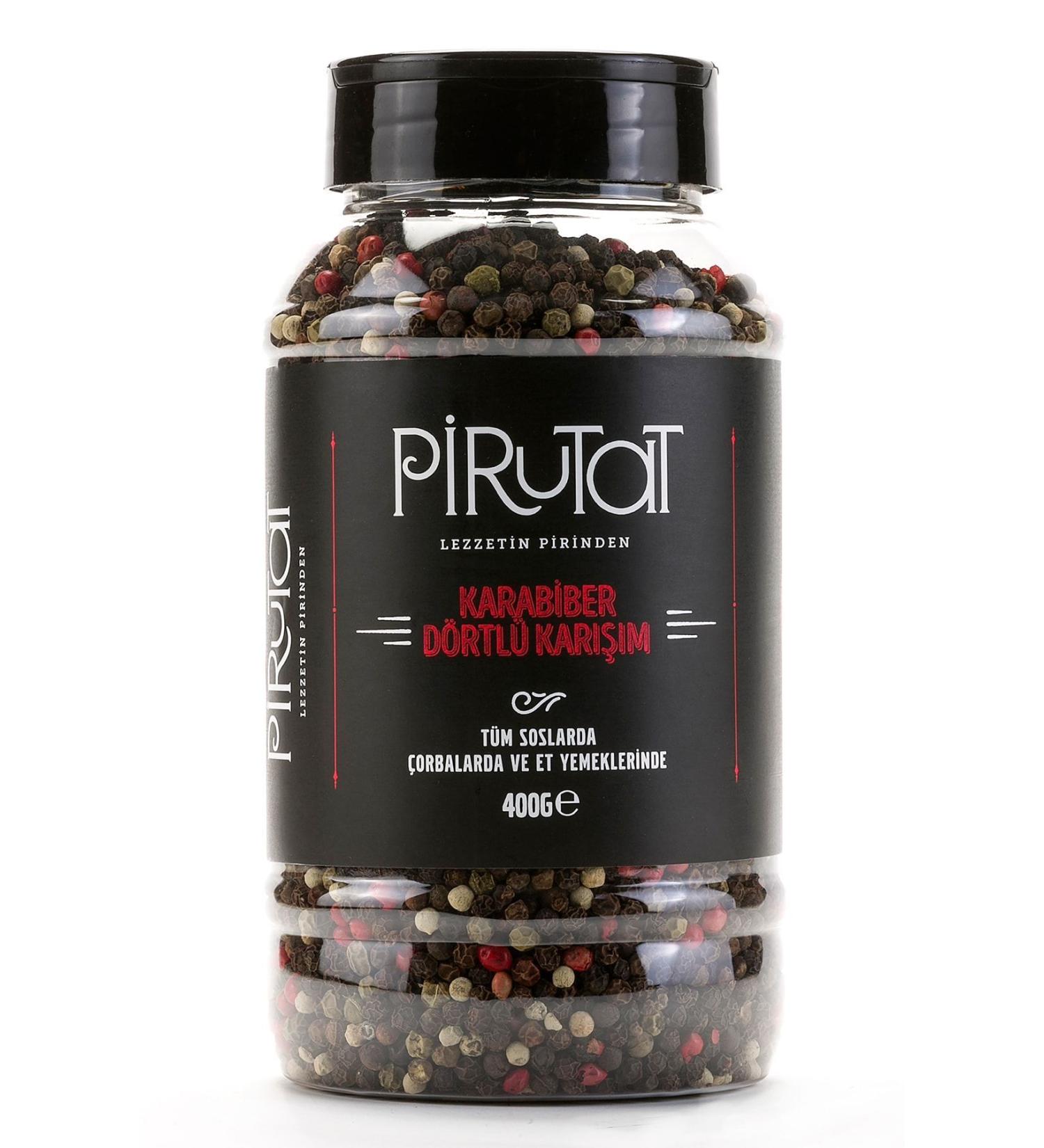 pirutat Mixed Color 4 Color Black Pepper 400 G Flip Top Lid
