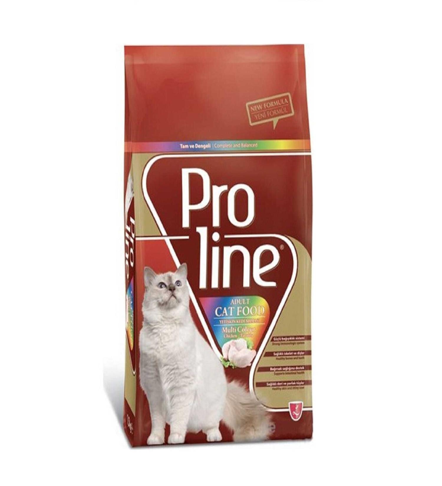Proline Cat MultiColor Adult Chicken Adult Colored Cat Food 1.5 kg