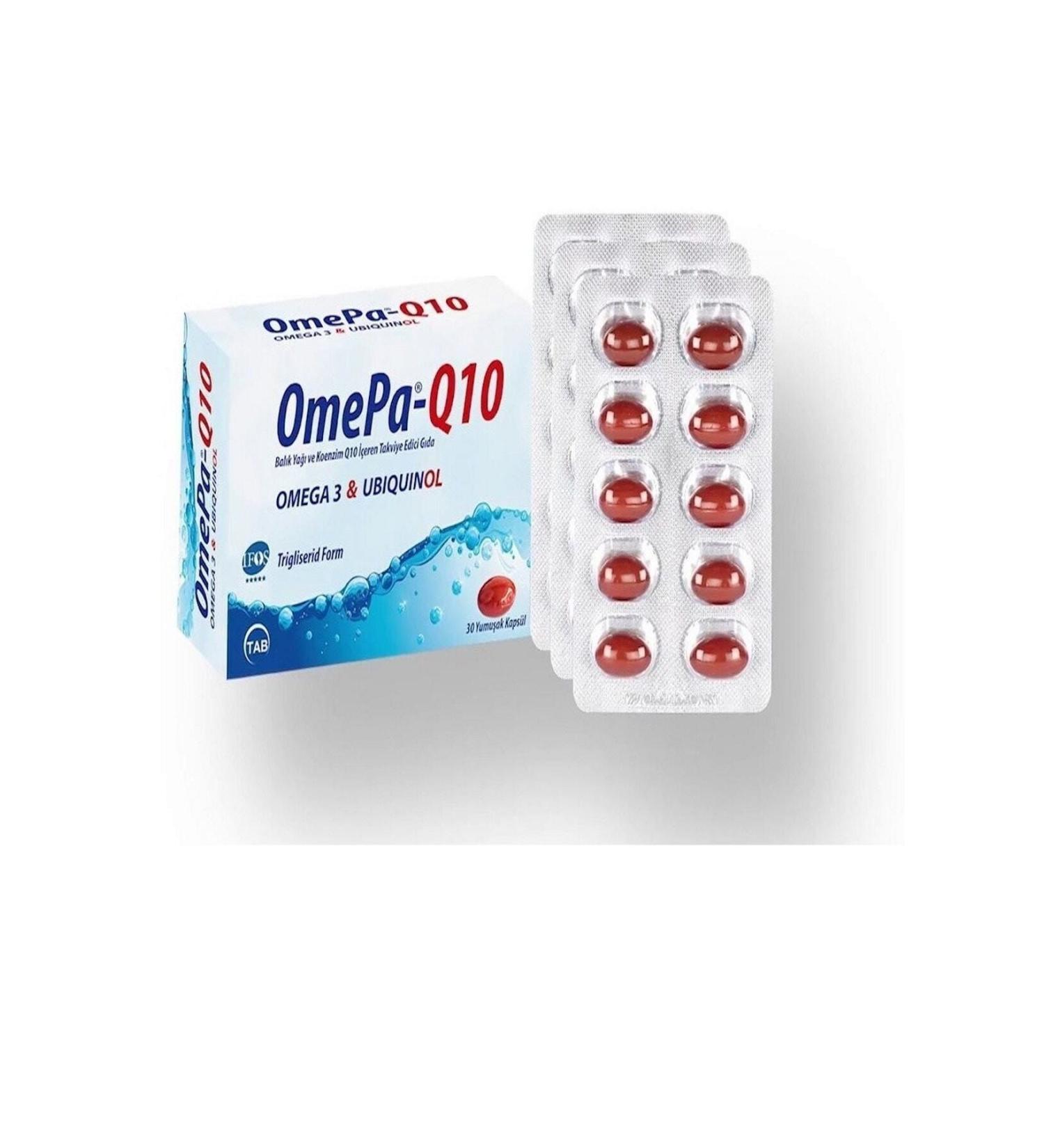 Omepa -q 10 Fish Oil and Coenzyme Q10 (ubiquinol) Containing Supplementary Food