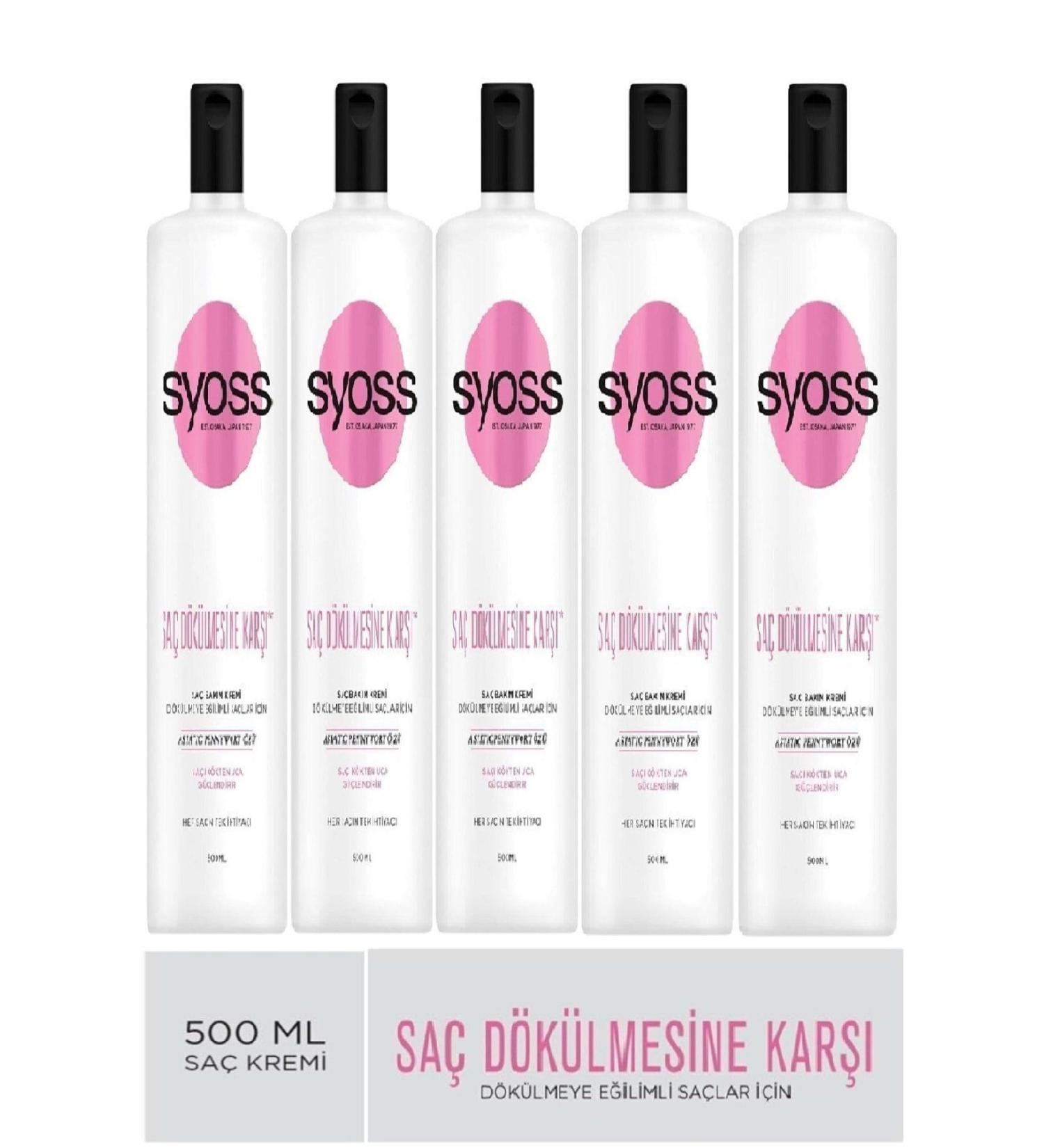 Syoss Strengthens Hair Care Cream Against Hair Loss 500 Ml X 5 Pieces