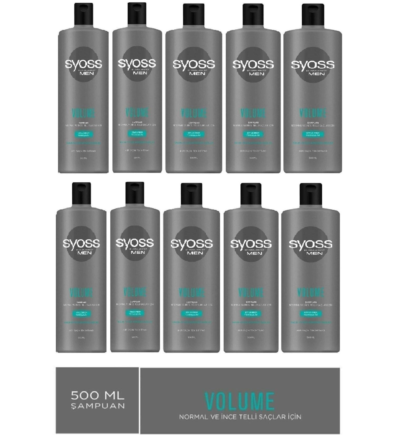 Syoss Volume Shampoo for Normal and Fine Hair 500 Ml X 10 Pieces (Box)