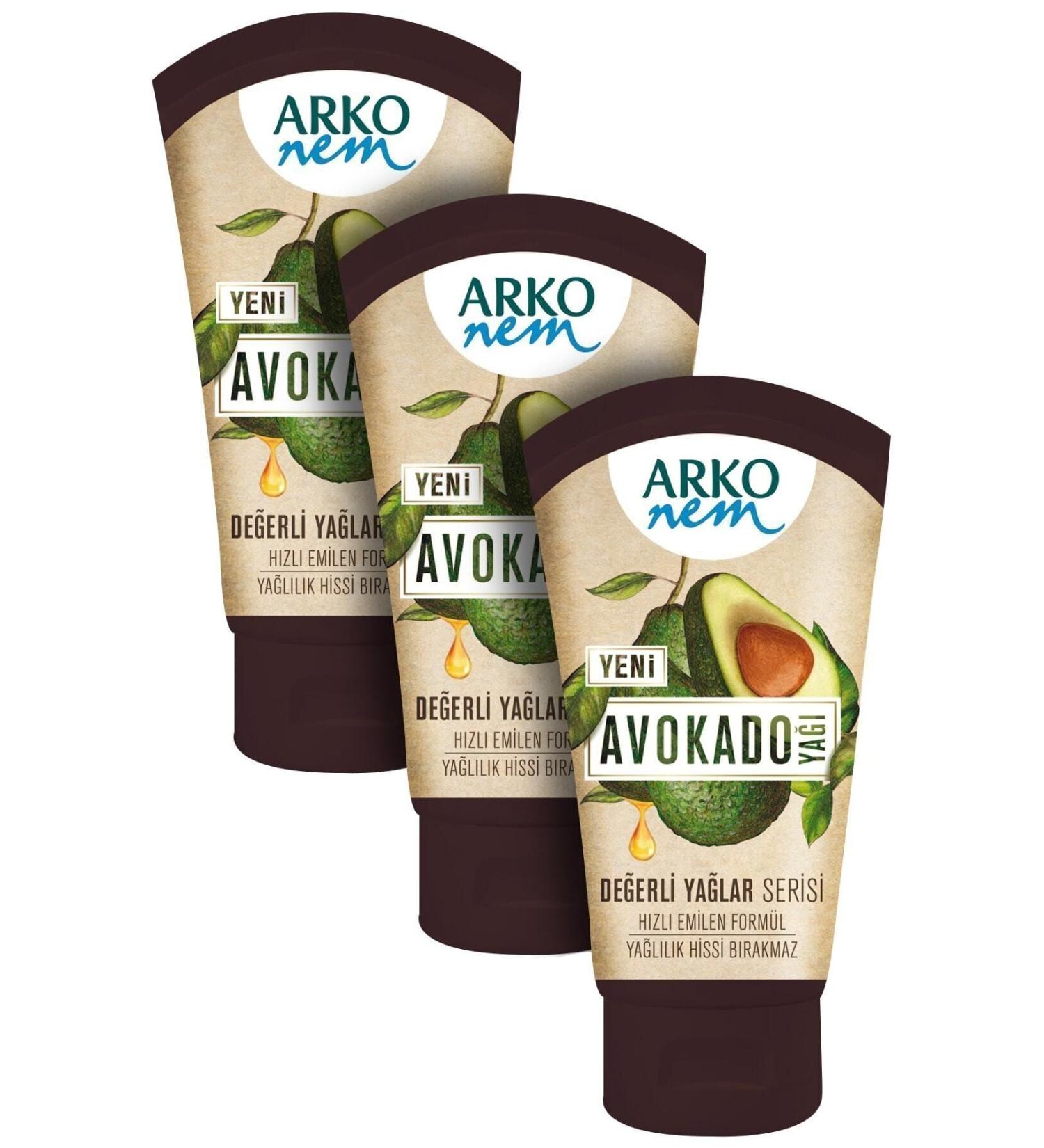 Arko Nem Nem Triple Precious Oils Avocado Oil 3x60 Ml - Buy Online on GoSupps.com