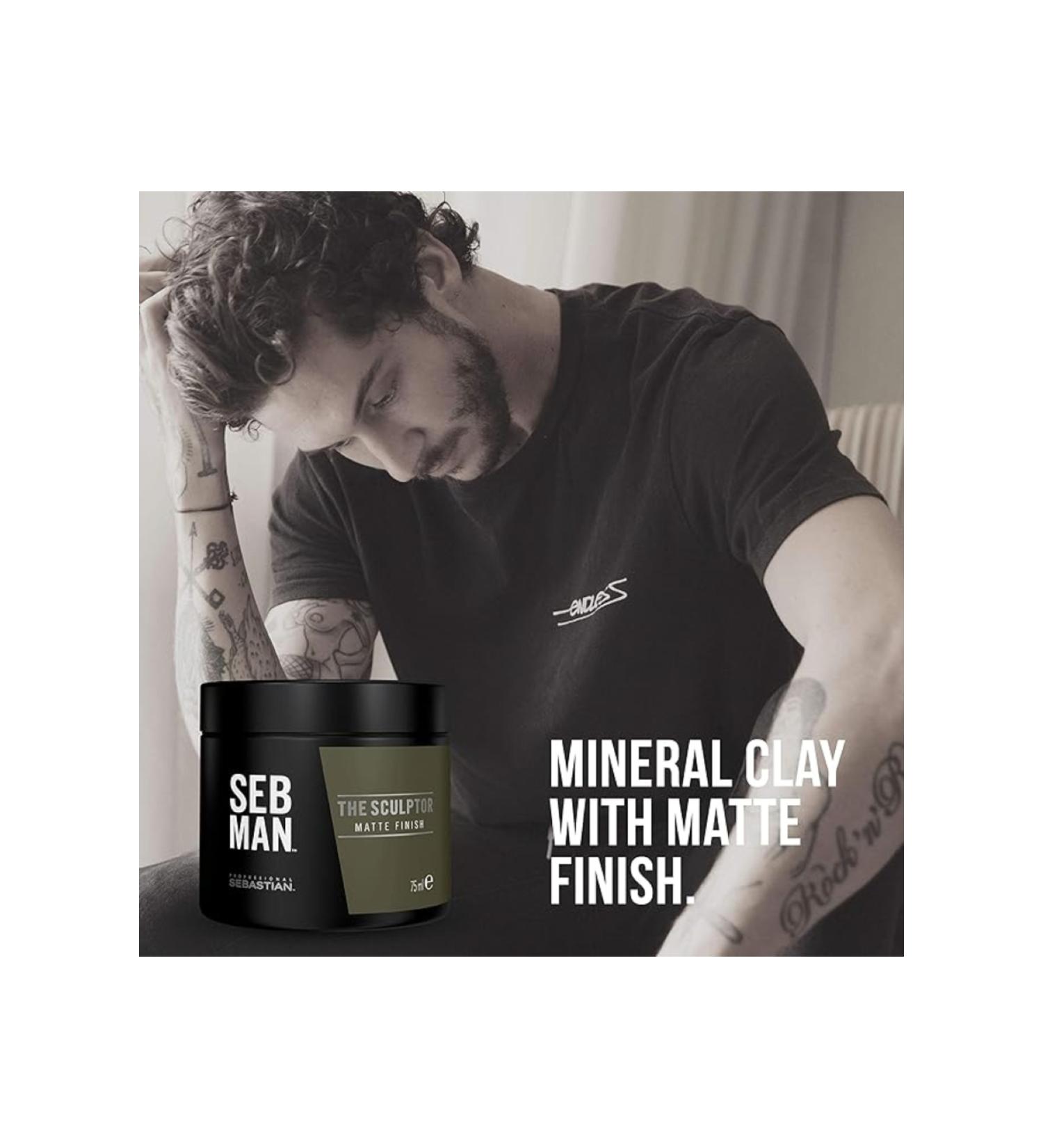 Sebastian Seb Man The Sculptor Long-lasting Hold Matte Clay-Moveable and Textured Hair 75ml/GEM-9 9LK9 - LK3L