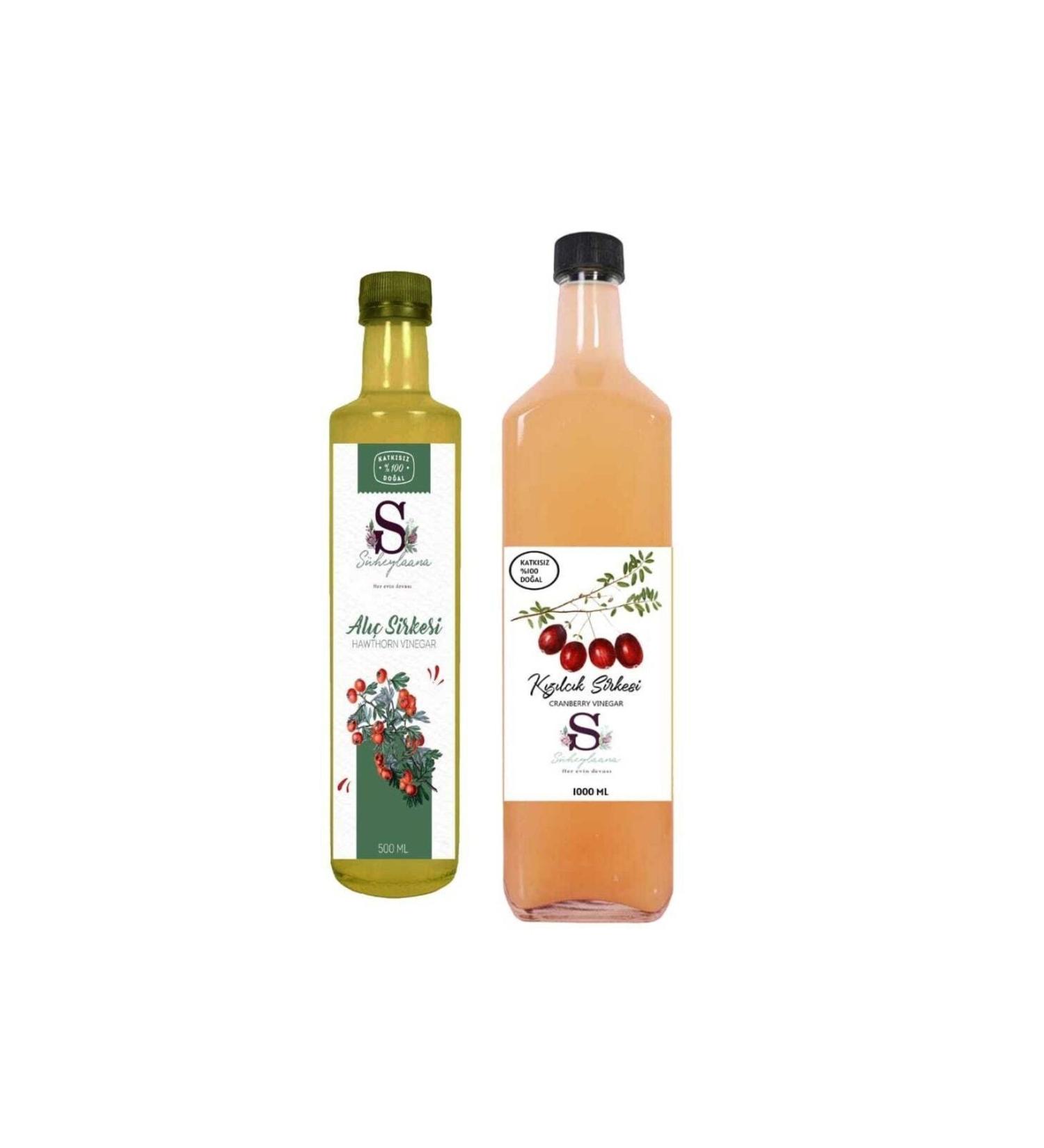 Suheylaana Natural Vinegar 500 Ml and Cranberry Vinegar 1000 Ml