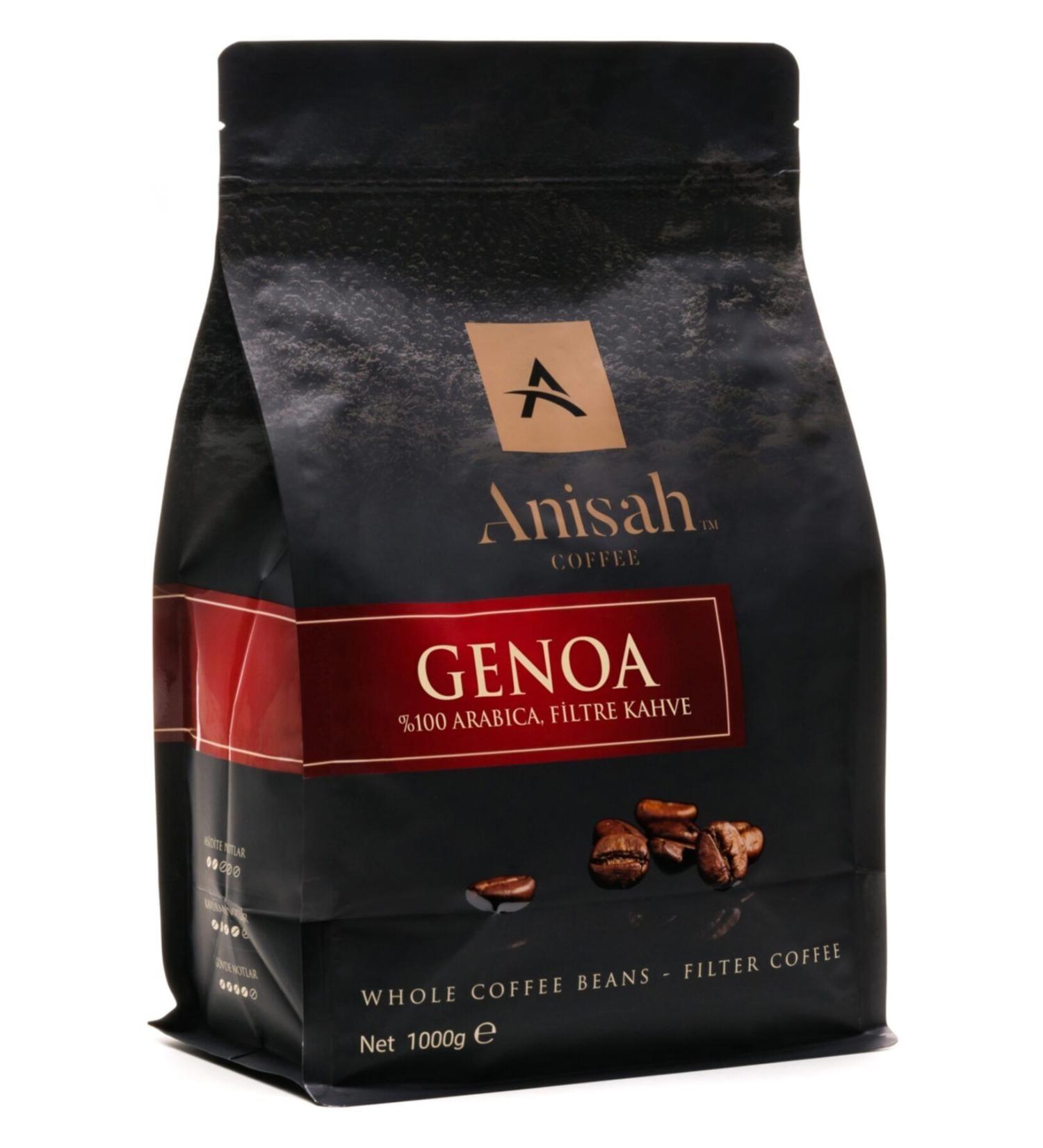 Anisah Coffee Colombia Genoa Bean Filter Coffee 1000 grams