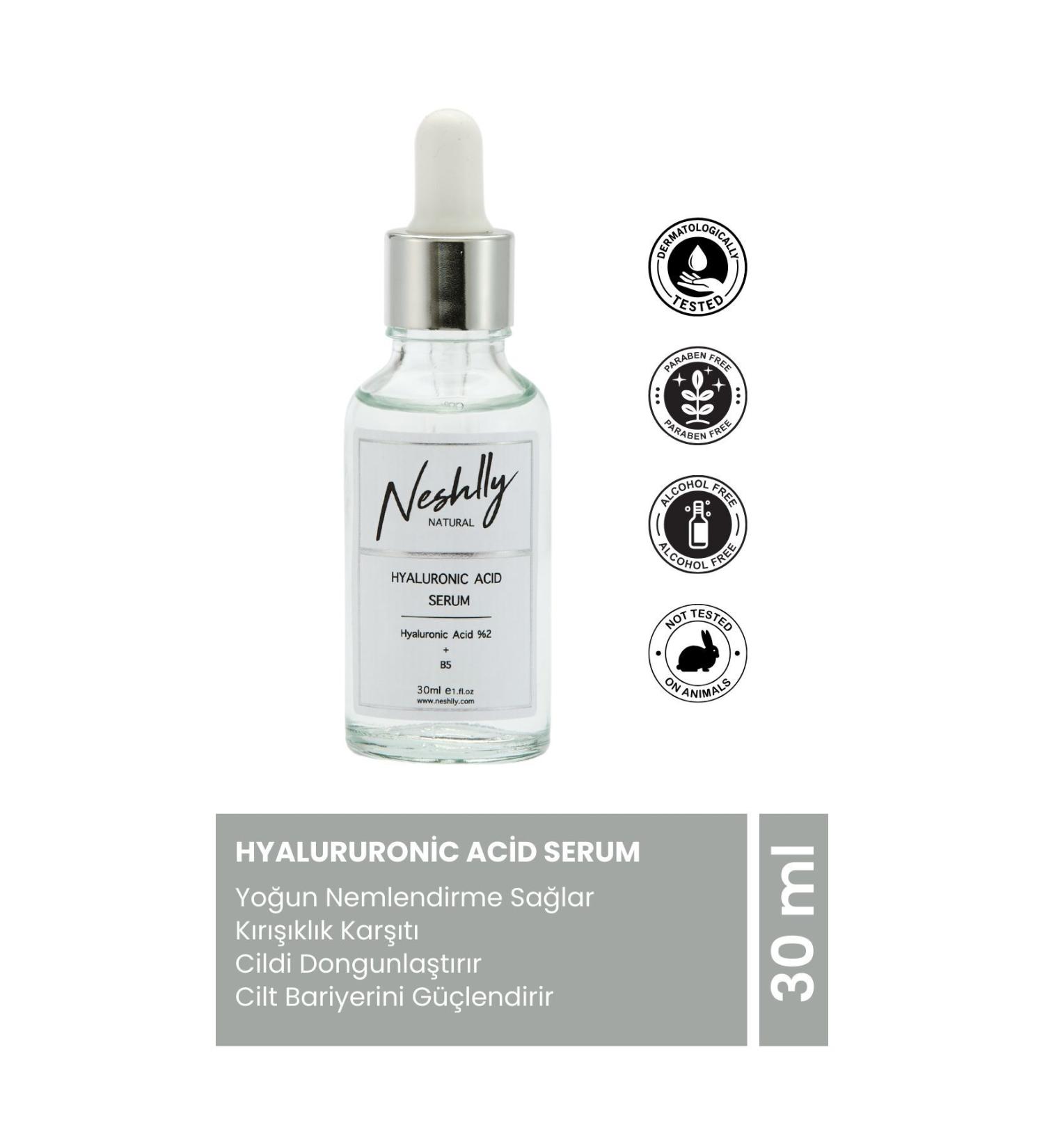 NESHLLY NATURAL Hyaluronic Acid Serum (INTENSIVE MOISTURIZING BARRIER STRENGTHENING AND PLUMMING) - Buy Online on GoSupps.com