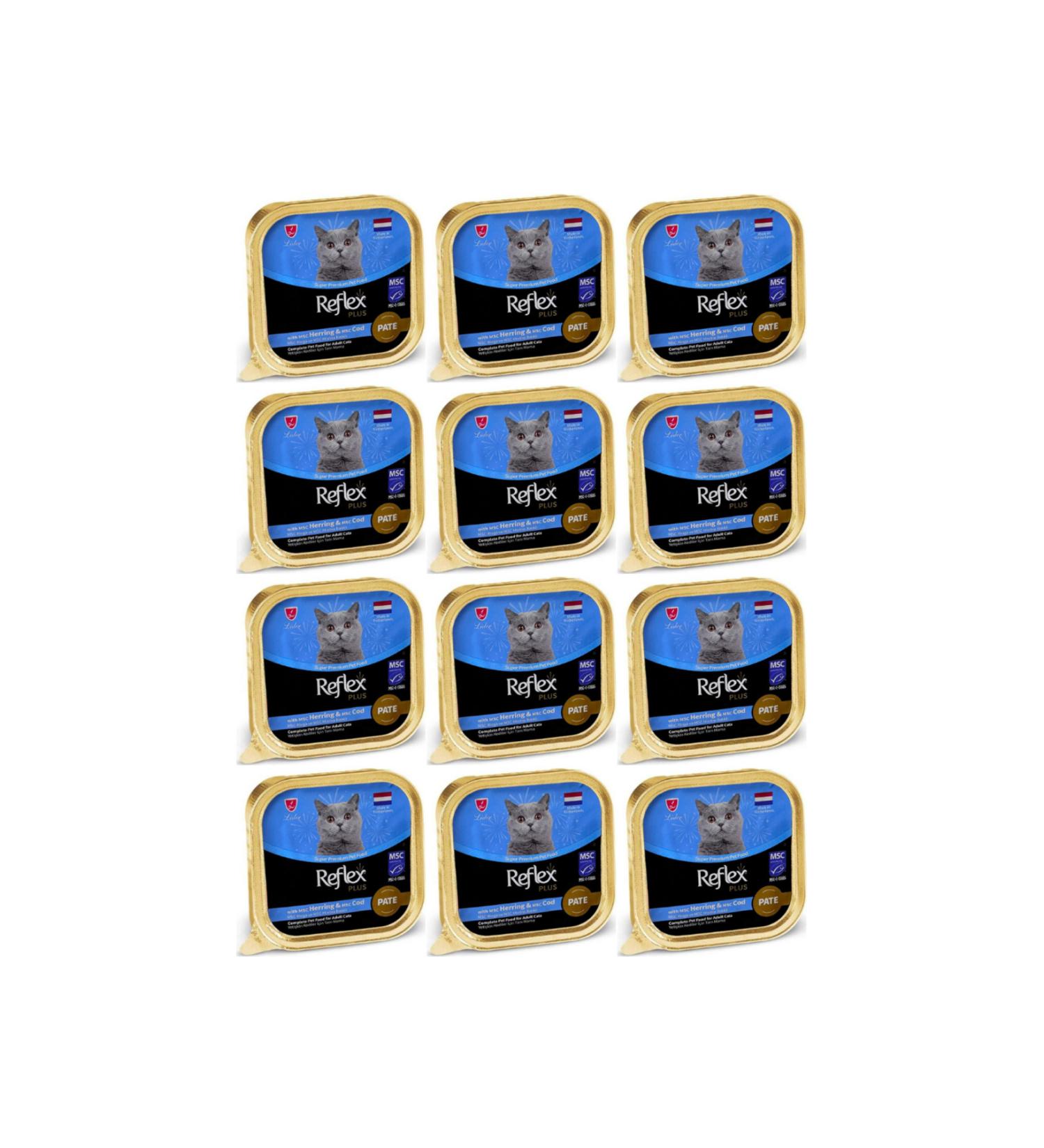 Reflex Paste Herring and Cod Adult Cat Canned Food 85gr - 12 Pieces