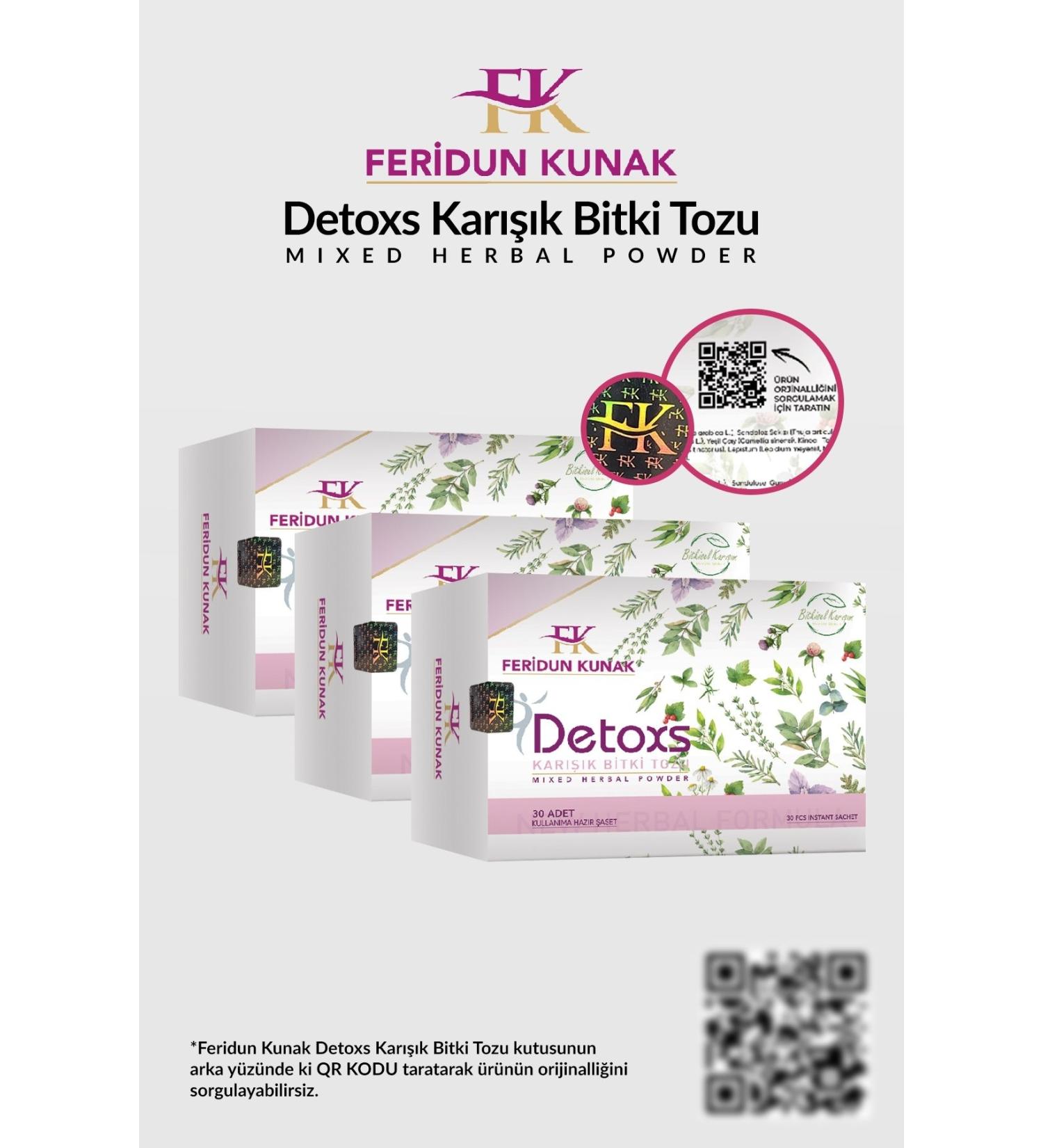 Feridun Kunak Mixed Herbal Detox Tea 30 Pieces X 3 Pieces - Buy Online on GoSupps.com