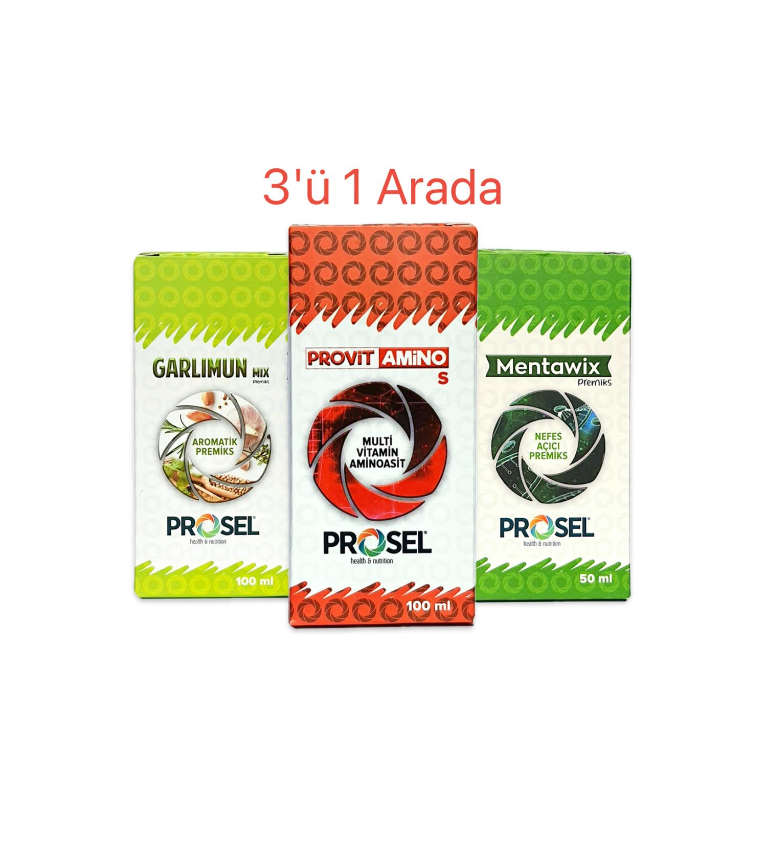 Prosel PROVITAMINO-S & GARLIMUN MIX & MENTAWIX PREMIX VITAMIN FOR CHICKEN PIGEON BIRDS AND ALL POULTRY