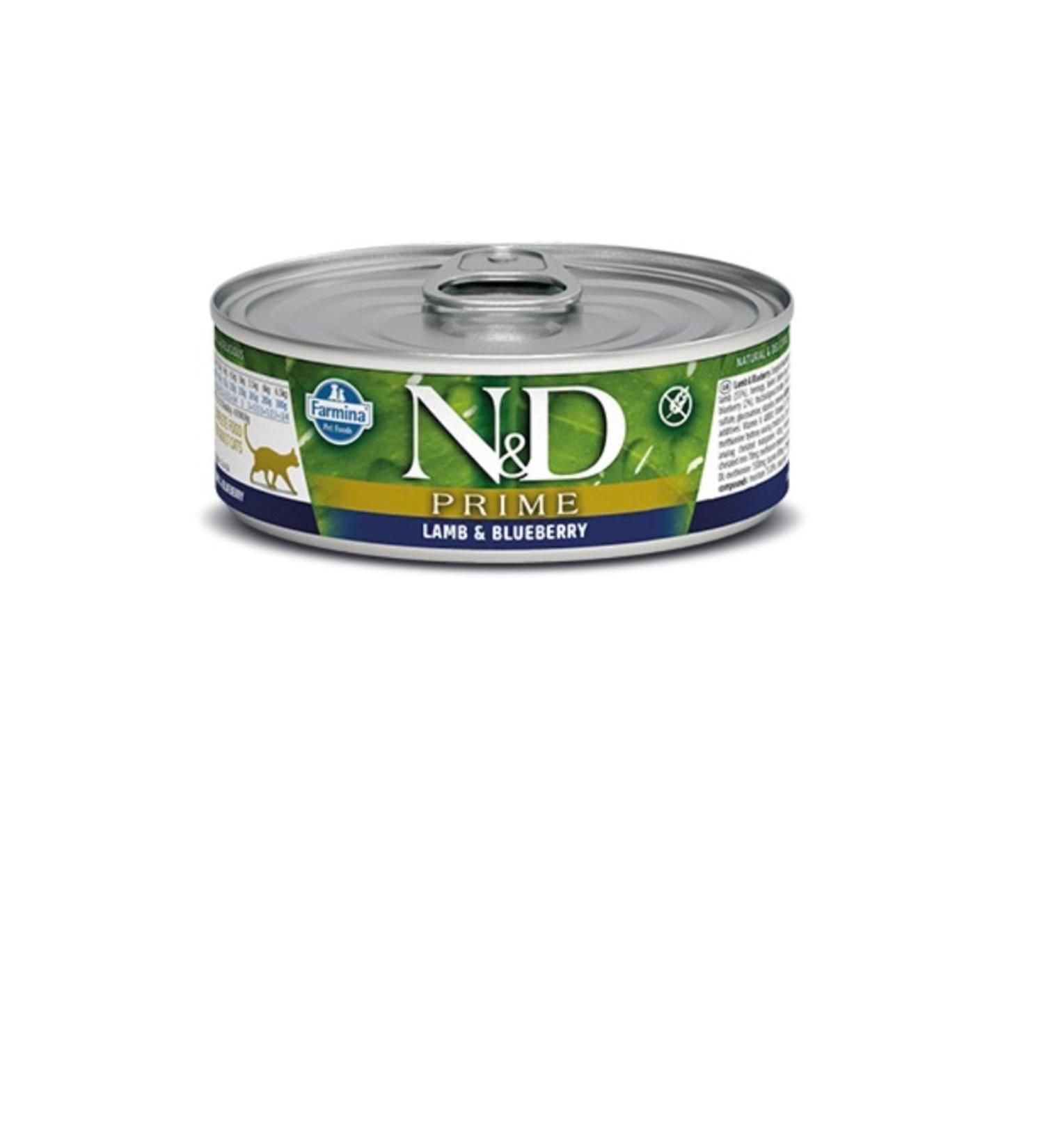 Farmina Nd Lamb and Blueberry Cat Canned Food 70 Gr X 24 Pieces
