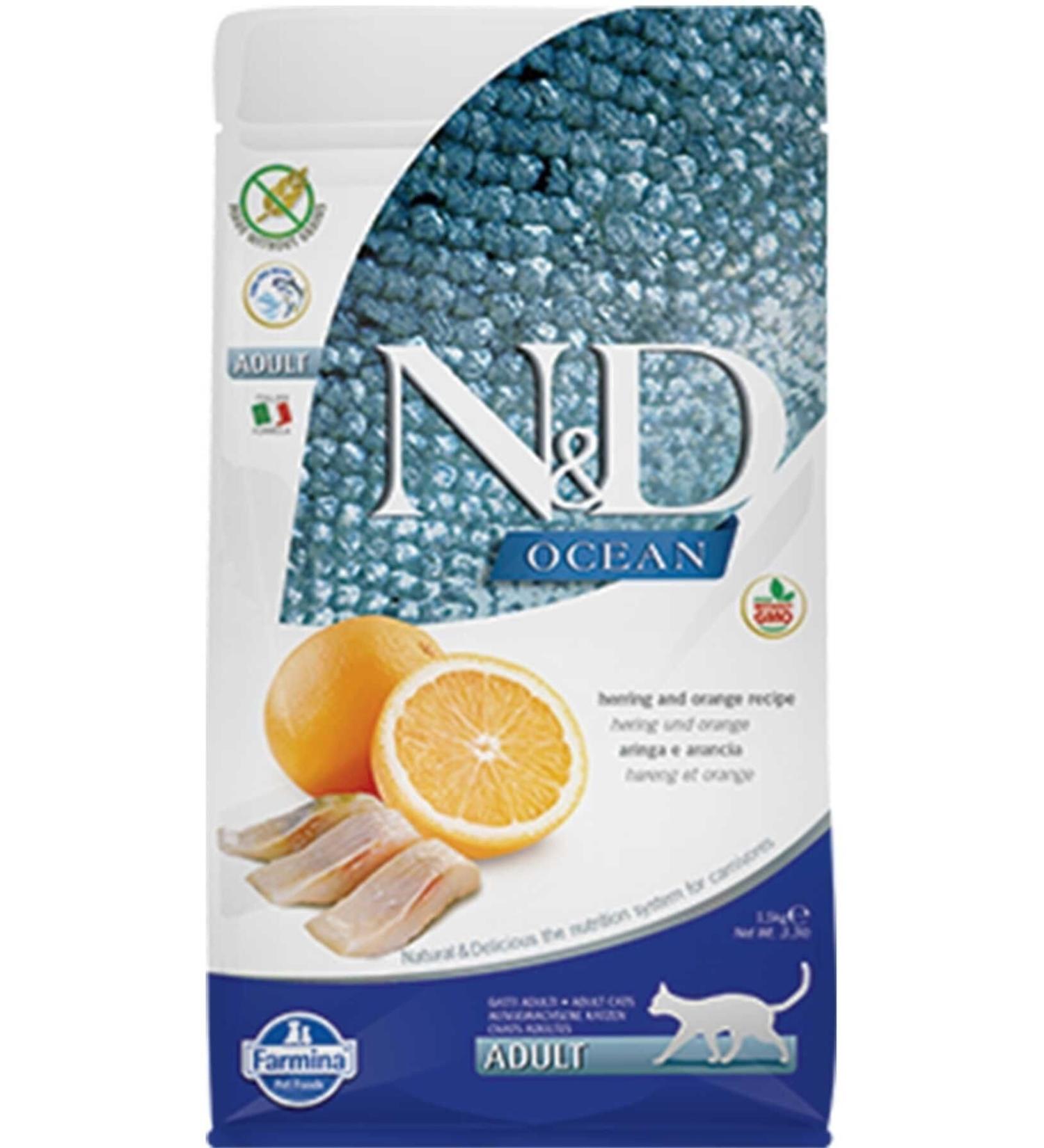 N & D 1.5 Kg Ocean Cat Fish Adult Cat Food