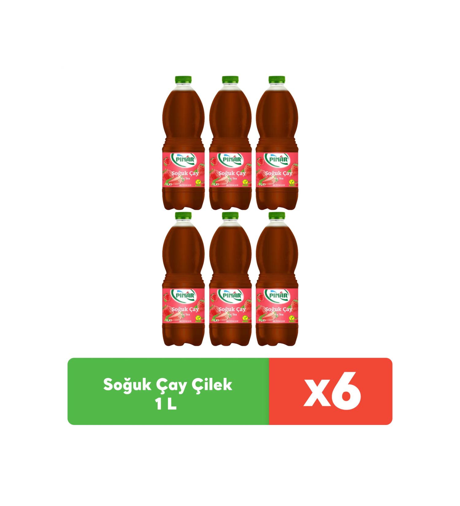 Pinar Iced Tea Strawberry 1 L x 6 Pieces
