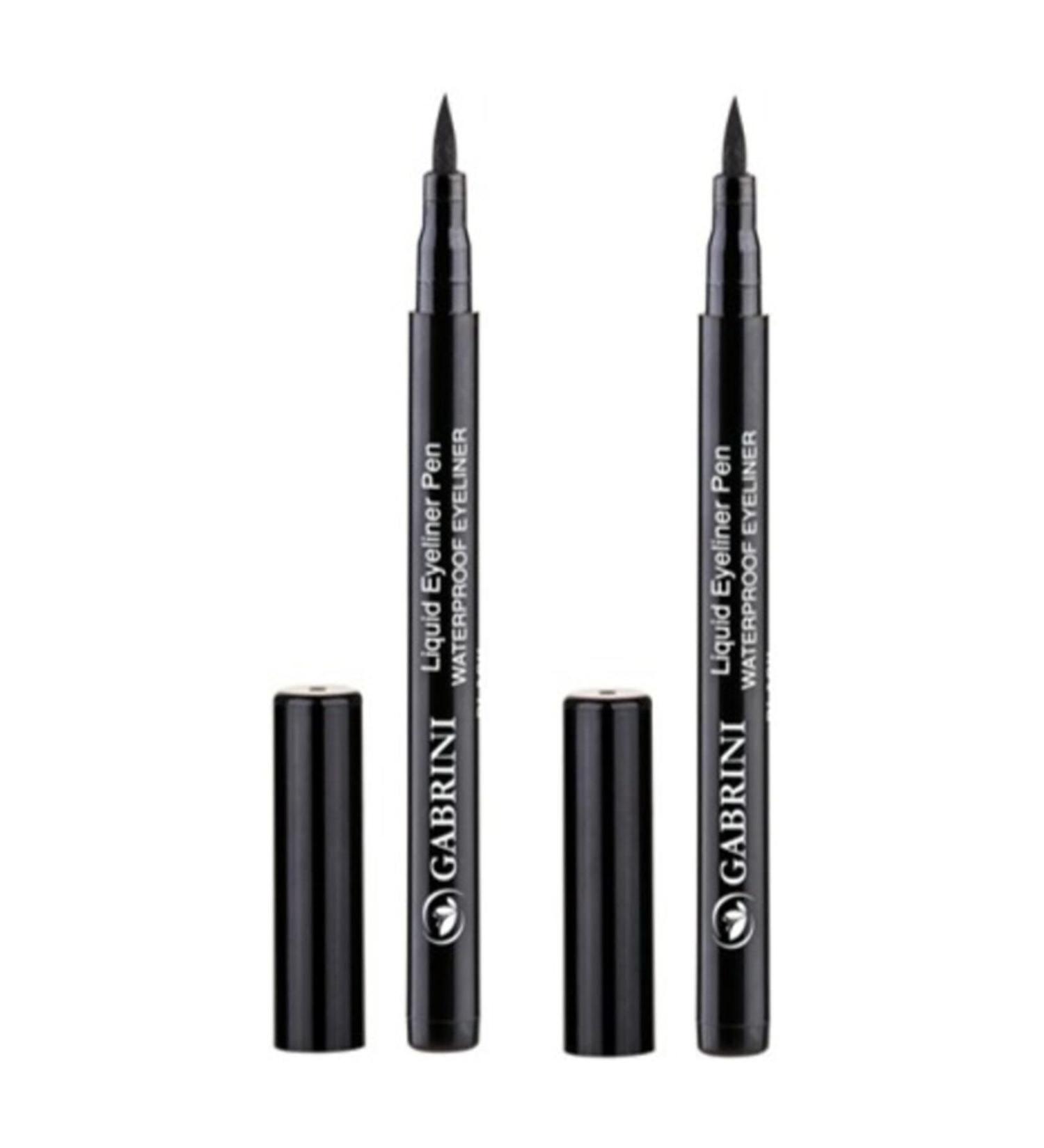 Gabrini Pencil Dipliner Black Waterproof Liquid Eyeliner Pen X 2 Pieces