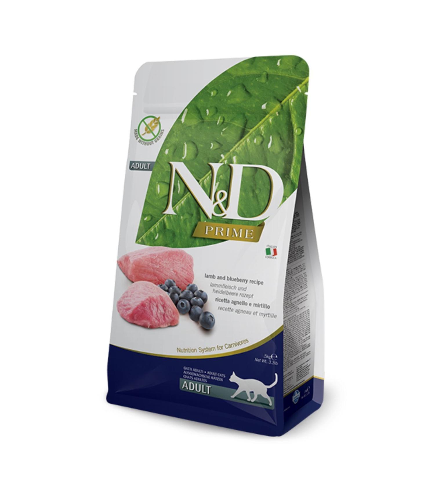 N & D Lamb & Blueberry Grain Free Adult Cat Food 5 Kg