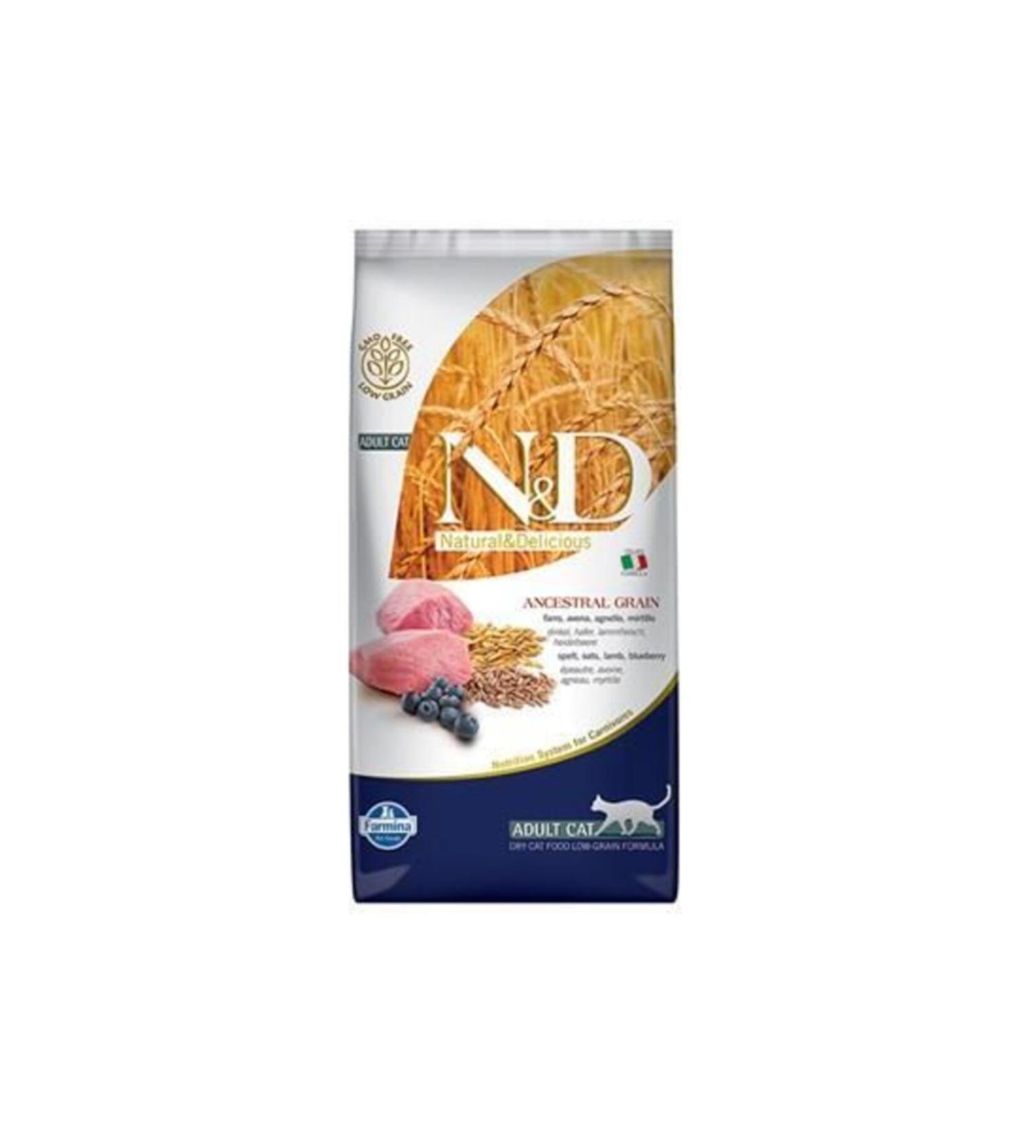 N & D Cat Low Grain Lamb Blueberry Adult 5 kg
