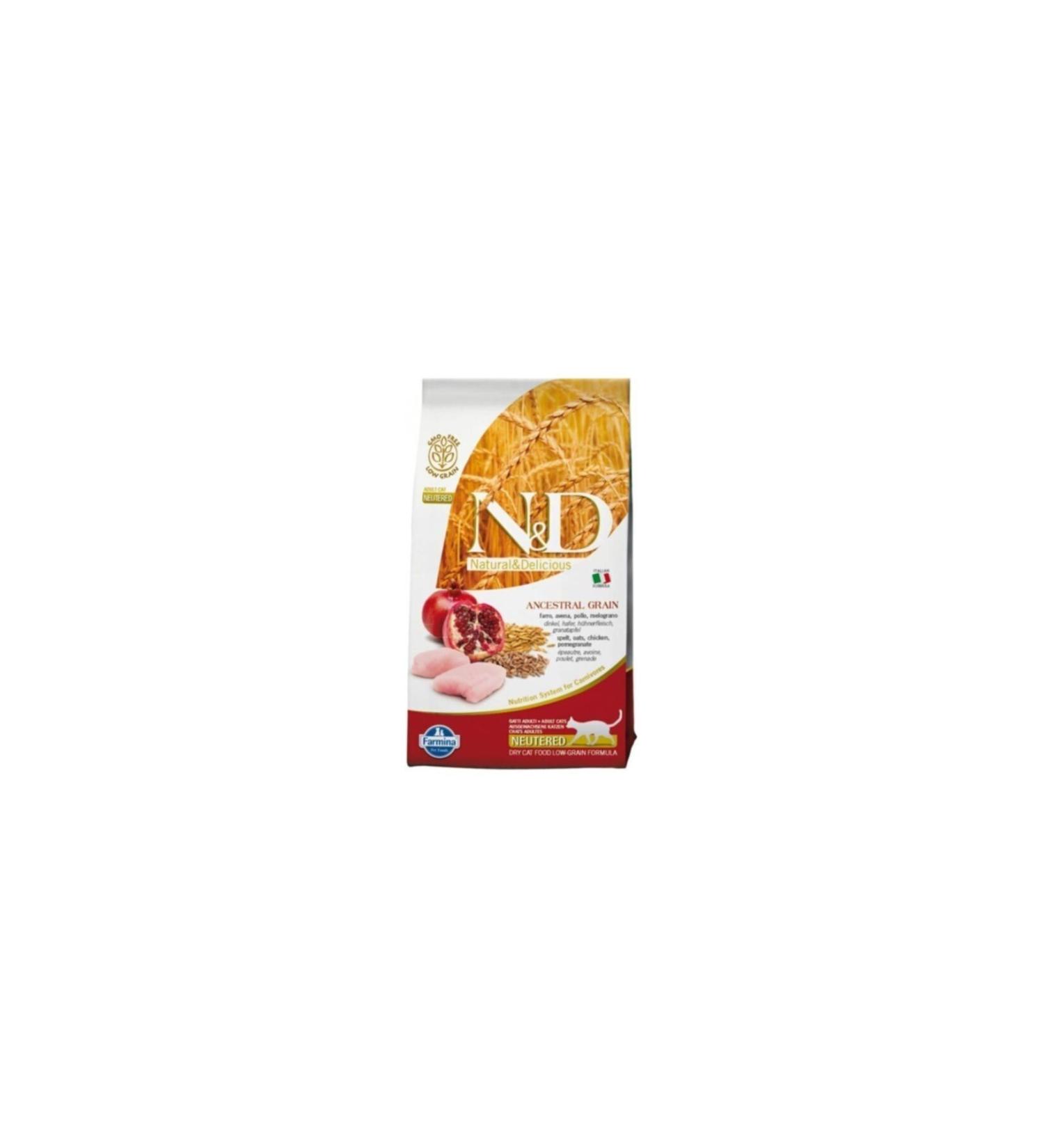 N & D Low Grain Chicken Pomegranate Sterilized Cat Food 5 Kg