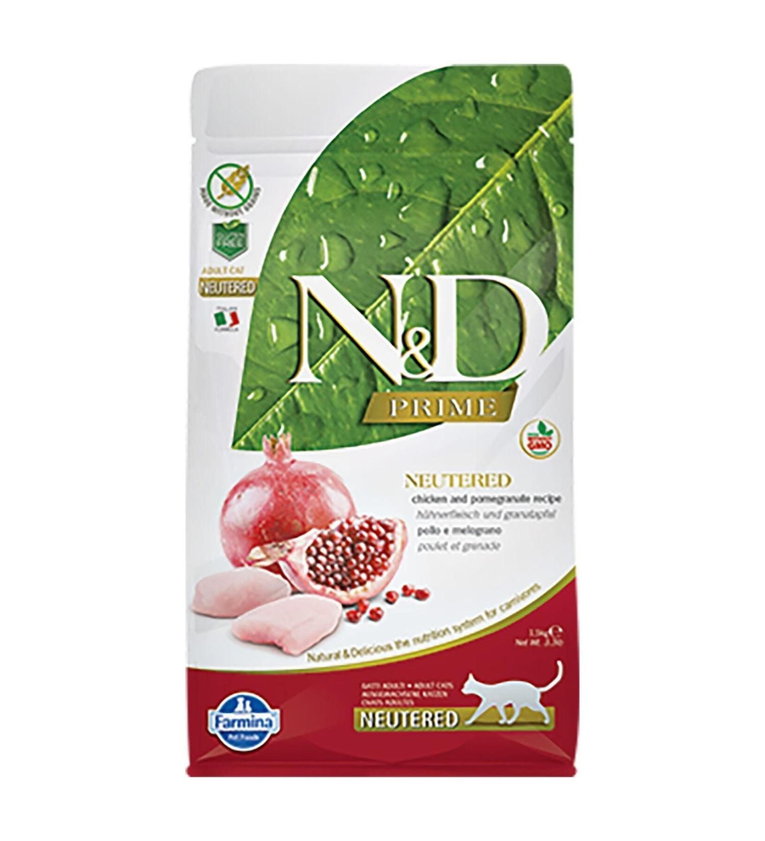 N & D 5 kg Prime Grain-Free Chicken and Pomegranate Sterilized Cat Food