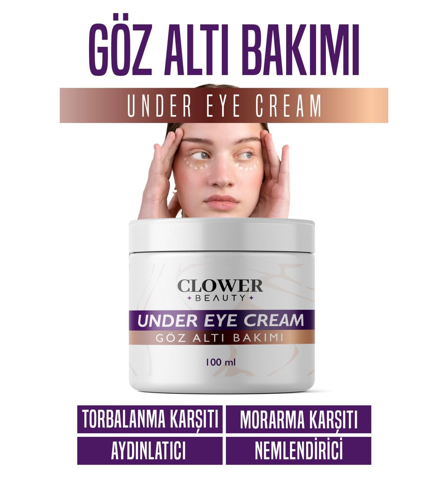 CLOWER BEAUTY Under Eye Bags Dark Circles & Anti-Wrinkle Brightening Under Eye Cream 100 ml - Buy Online on GoSupps.com