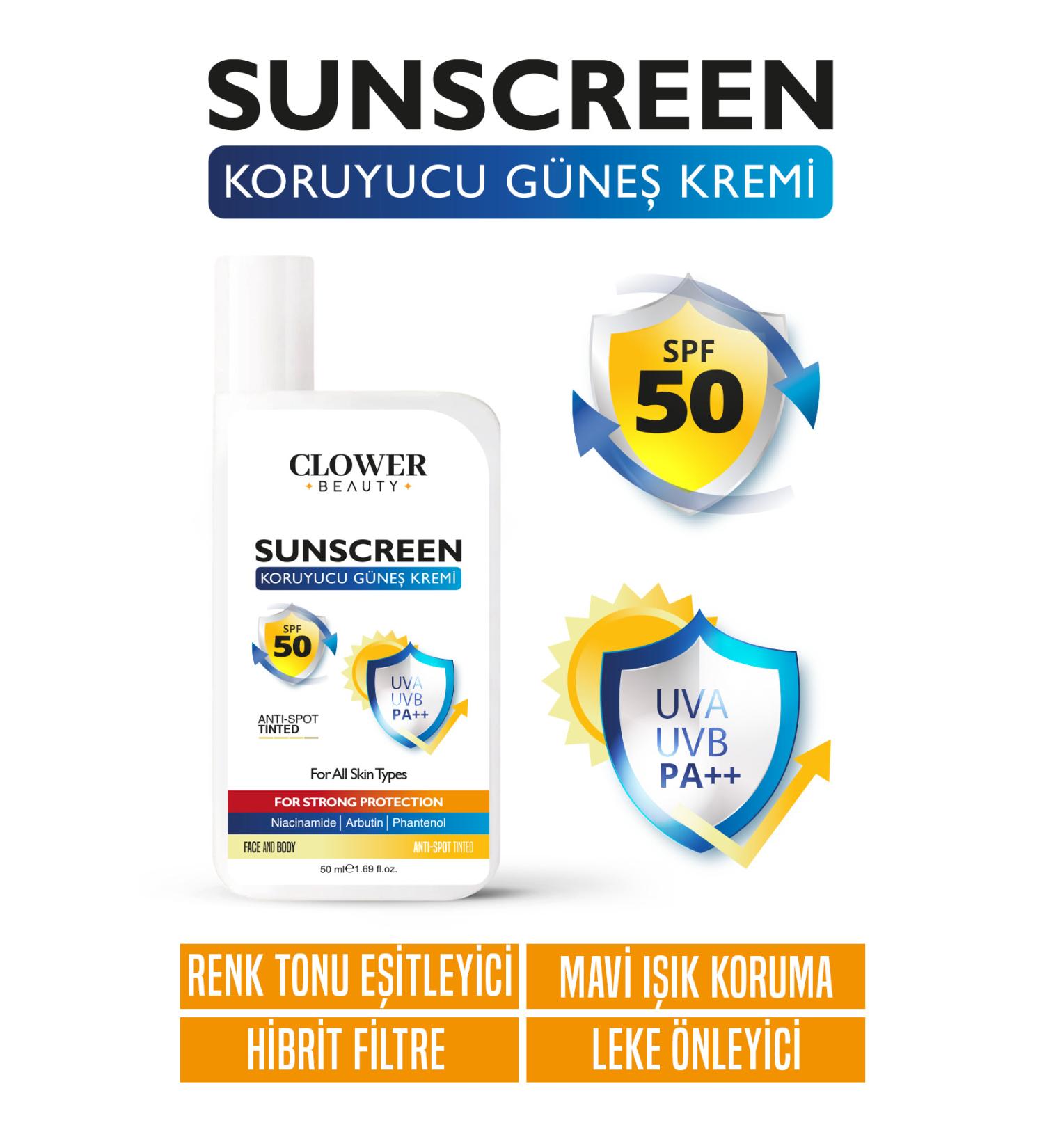 CLOWER BEAUTY Tone Equalizer Brightener Anti-Dark Spot Tinted Concealer 50spf Sun Cream 50ml - Buy Online on GoSupps.com