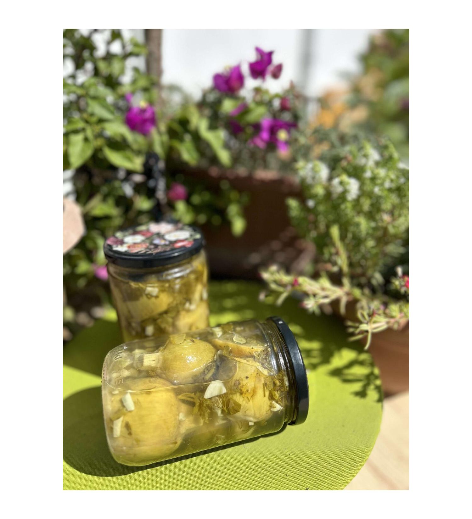 Aydin Artichoke Village Products 660 cc Olive Oil Spicy Stemless Heart Artichoke