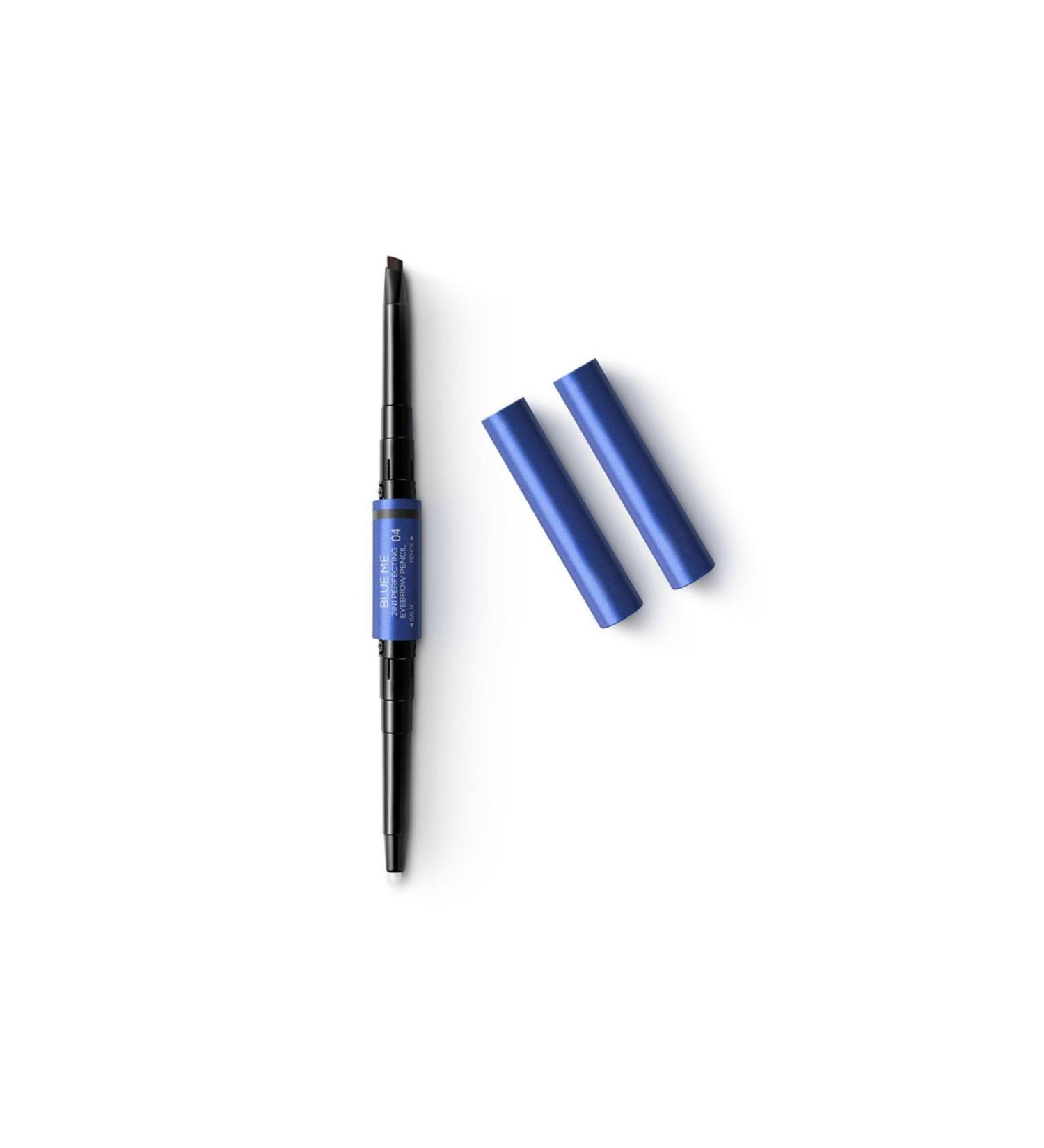 KIKO Eyebrow Pencil & Balm - Blue Me 2-in-1 Perfecting Eyebrow Pencil 04 Granite