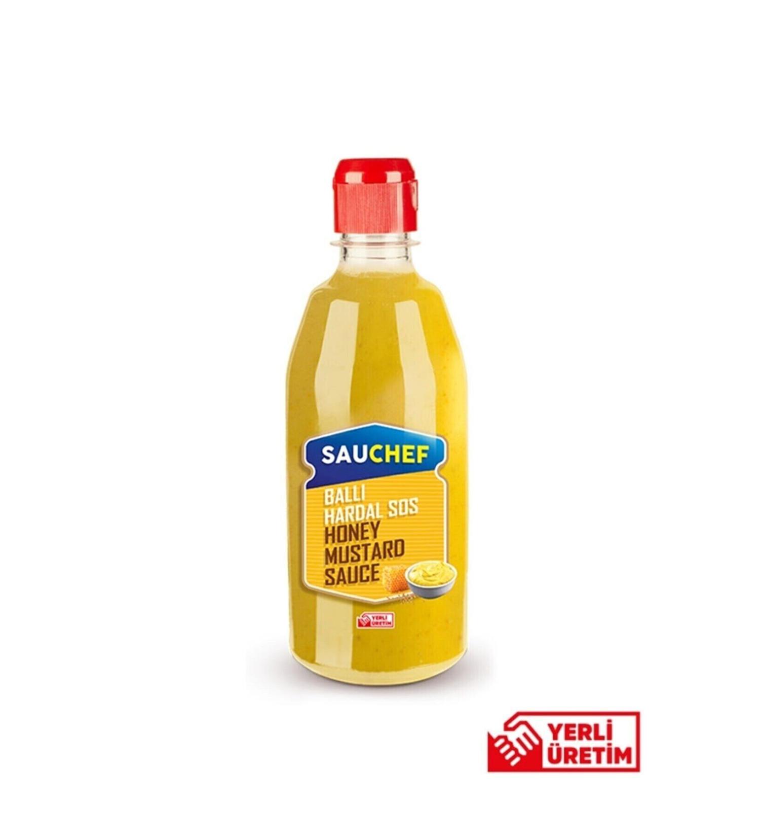 SAUCHEF Honey Mustard Sauce 500 Gr Pet Bottle Cooking Sauce X 12 Pieces - 1 Box