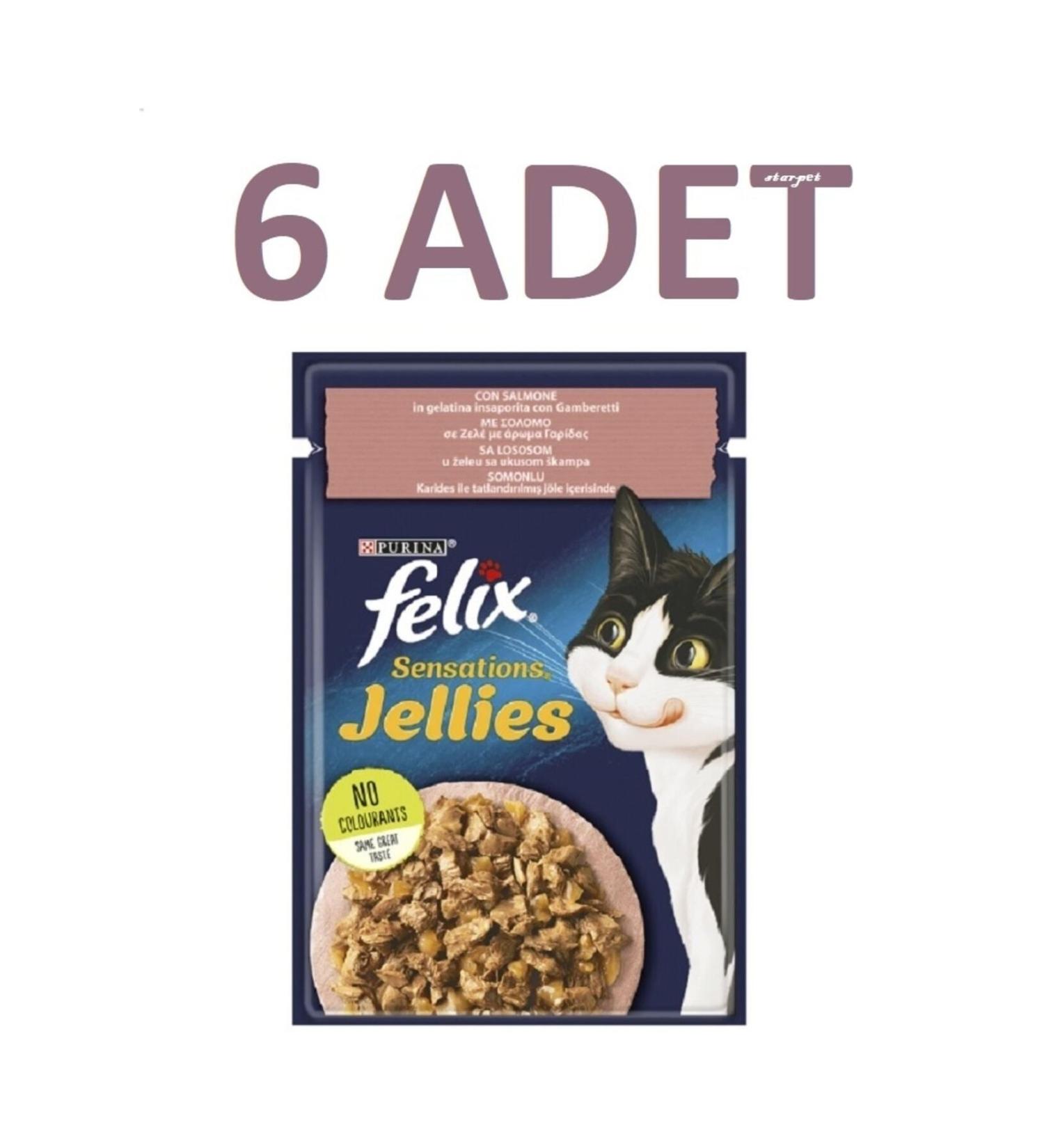 FELIX Felix Sensation Salmon Shrimp Wet Food 85g X 6 Pieces