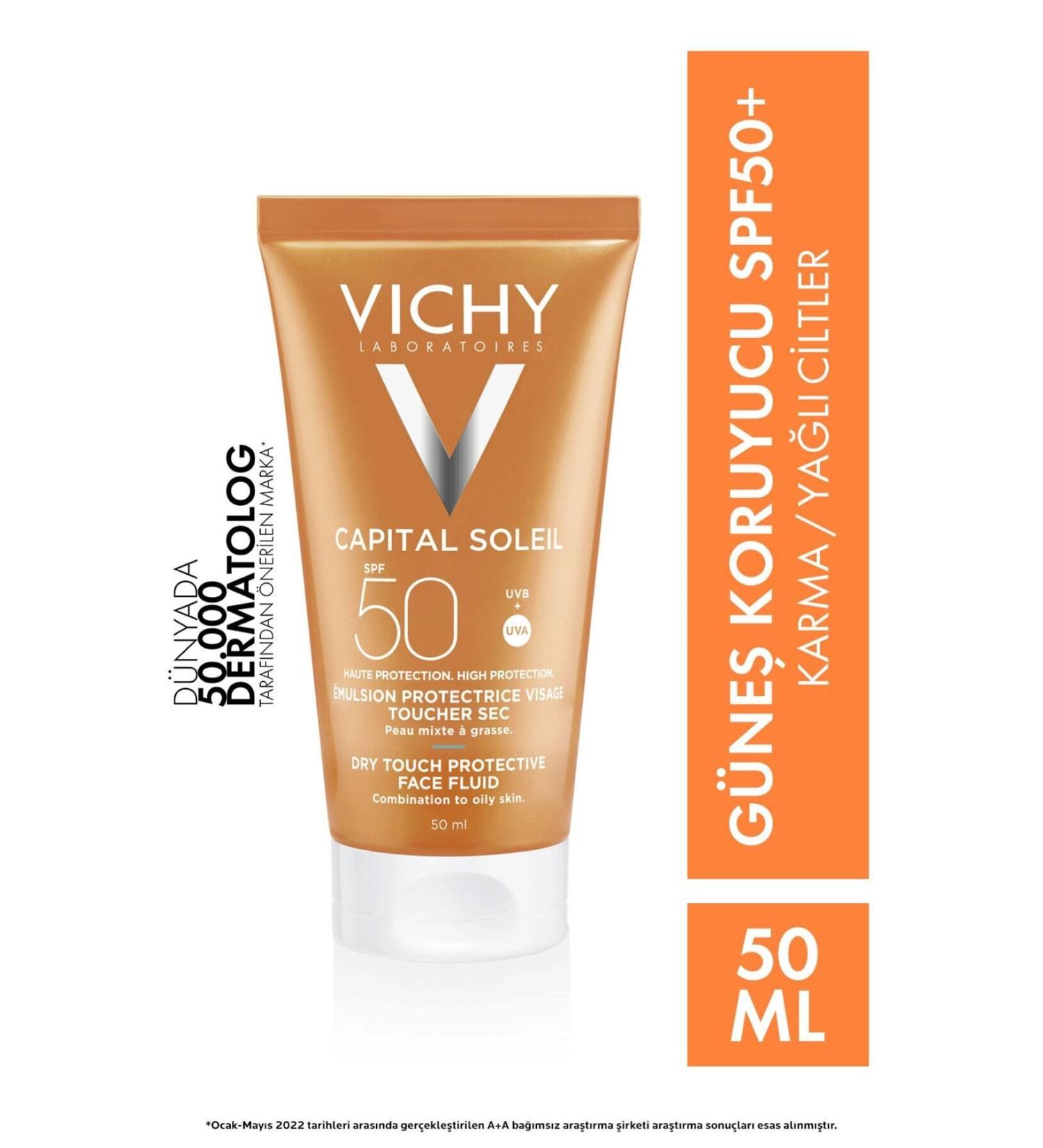 Vichy IDEAL SOLE L COMB NAT ON AND O LY SK N SPF 50 SUNSCREEN EMULS ON 50 ML KEYON2785