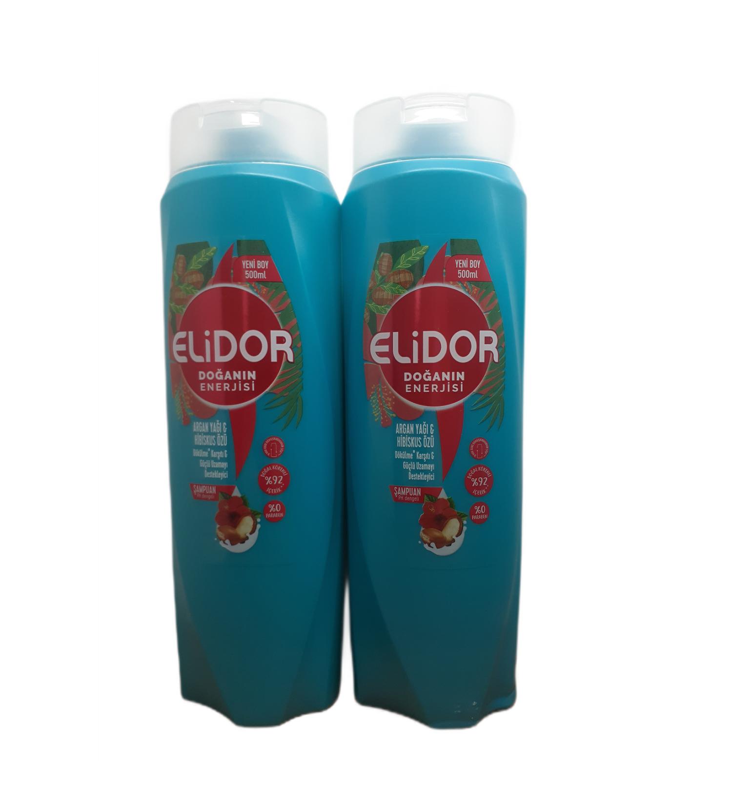Elidor ELIDOR ARGAN OIL & HIBISCUS EXTRACT 500 ML SHAMPOO X 2 PIECES