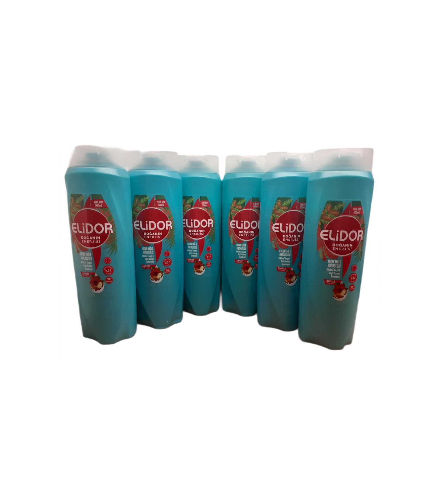 Elidor ELIDOR ARGAN OIL & HIBISCUS EXTRACT 500 ML SHAMPOO X 6 PIECES - Buy Online on GoSupps.com