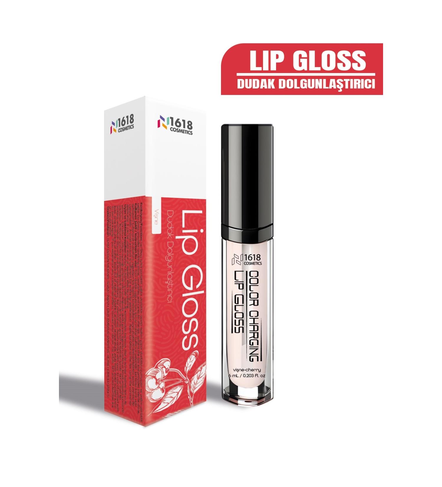 1618 Cosmetic Cherry Lip Plumper and Shine Lip Gloss